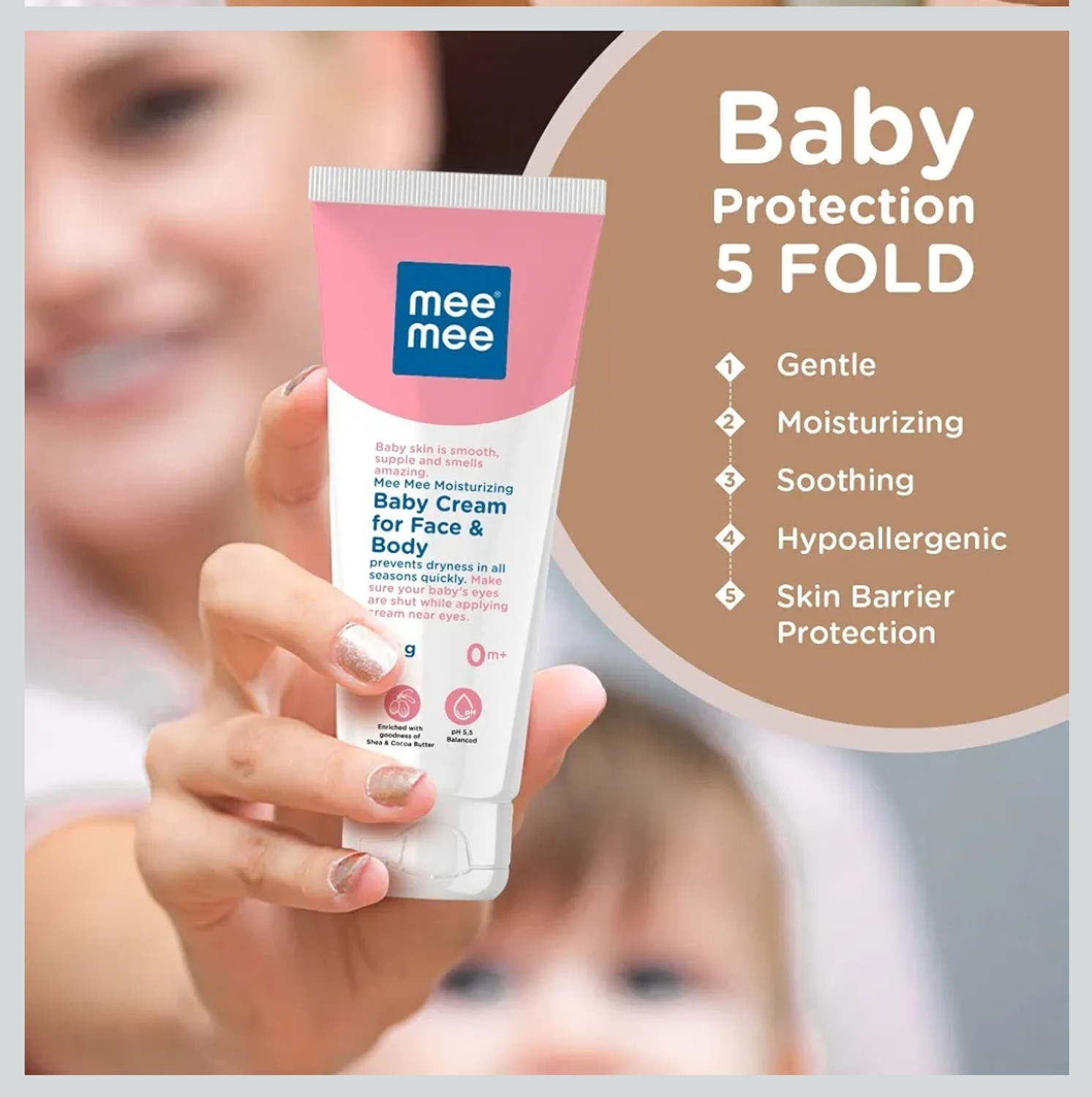 Image of MeeMee Moisturising Cream For Face & Body-100gm- 1 pack