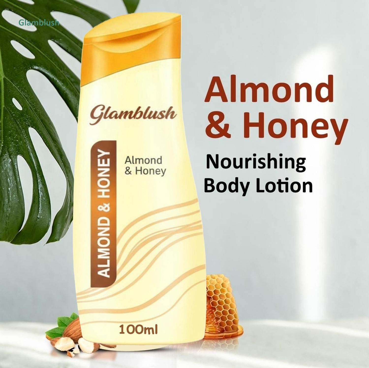 Image of glamblush Honey & Almonds Nourishing Body Lotion for All Skin Types (Pack of 4) 20