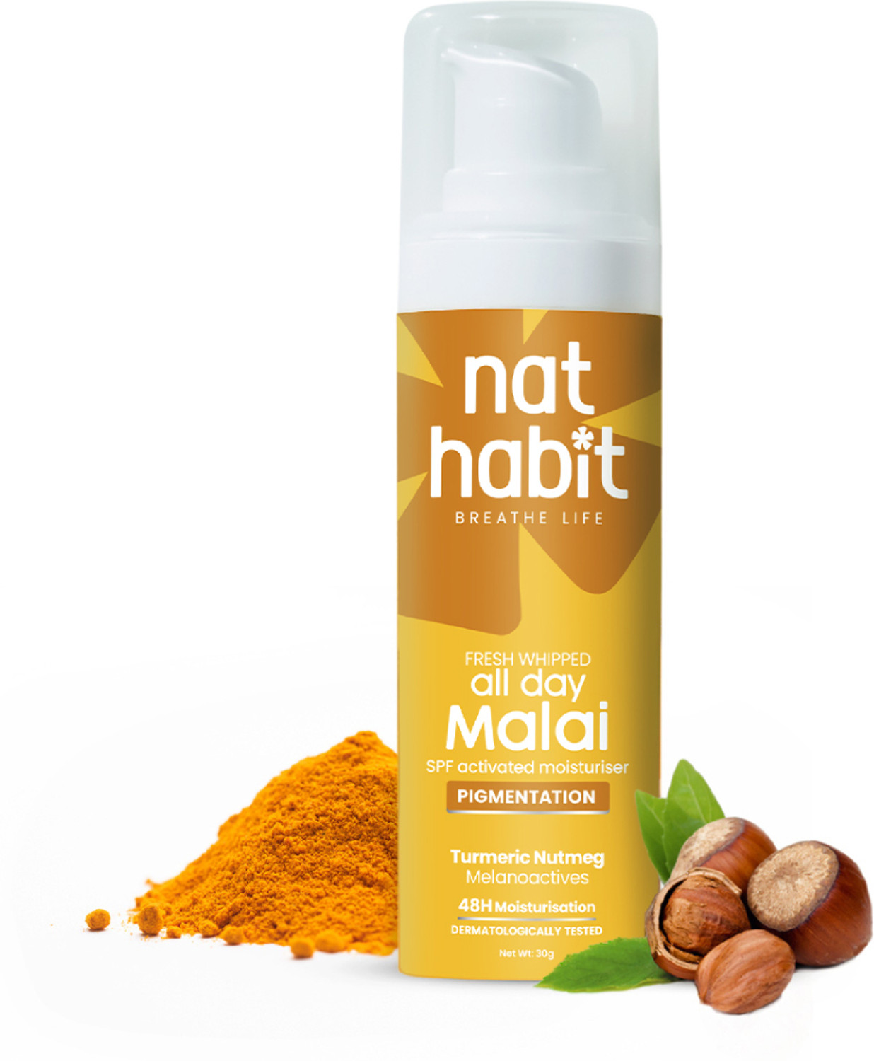 Image of Nat Habit Turmeric Face Moisturizer For Women & Men, Pigmentation,Tan Removal,100% Natural