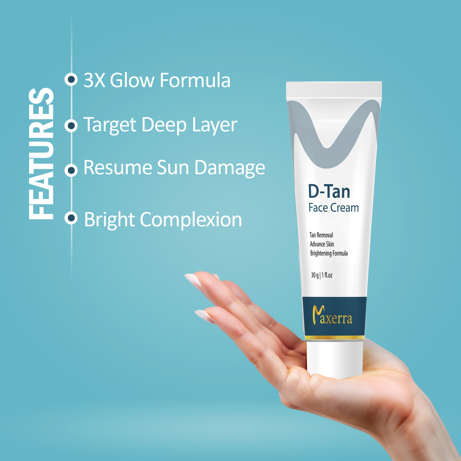 Image of MAXERRA D Tan removal Cream Natural Care Instant Glow