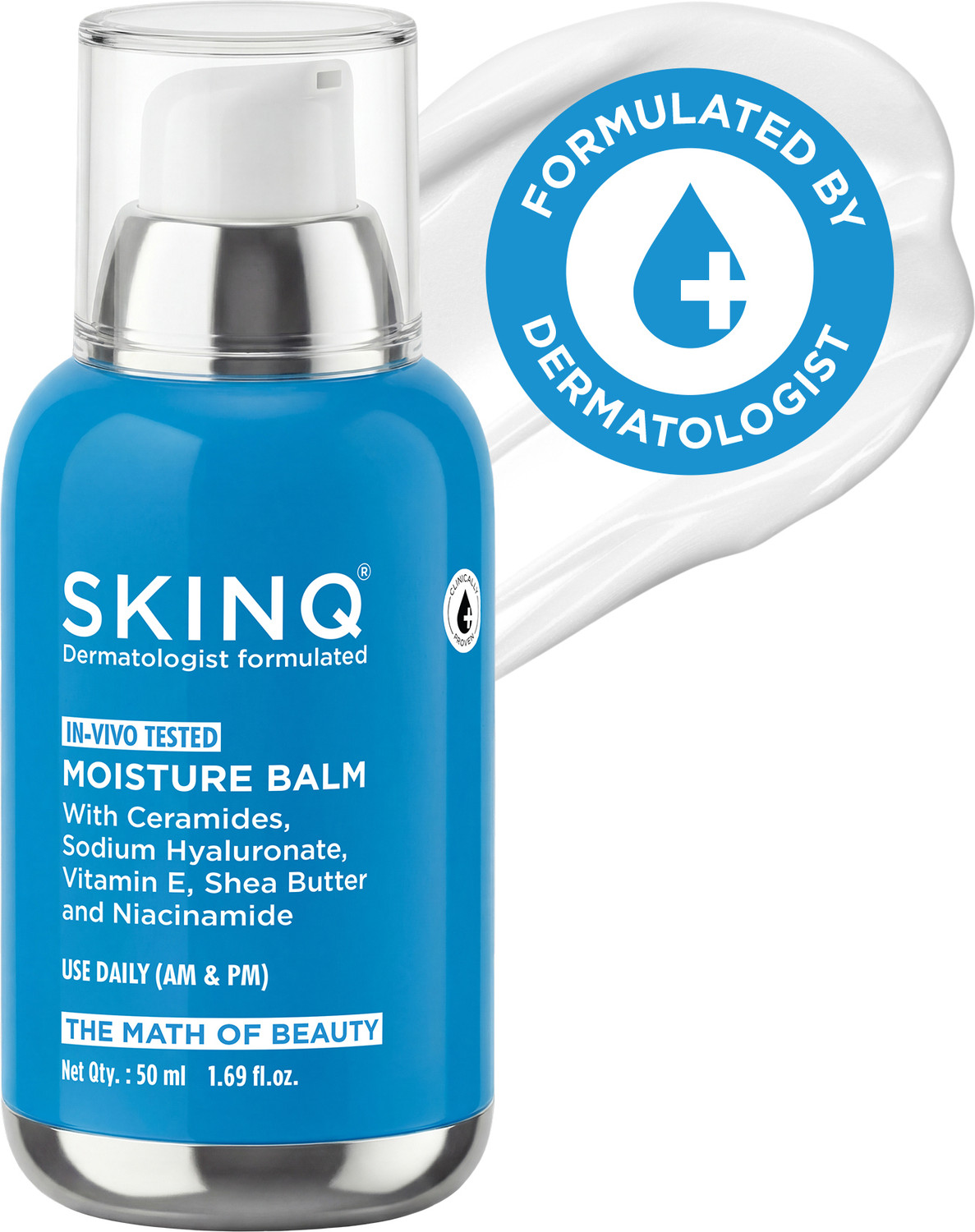 Image of SKINQ Face Moisturizer with Vit E, Hyaluronic Acid & Ceramides | Moisture Balm