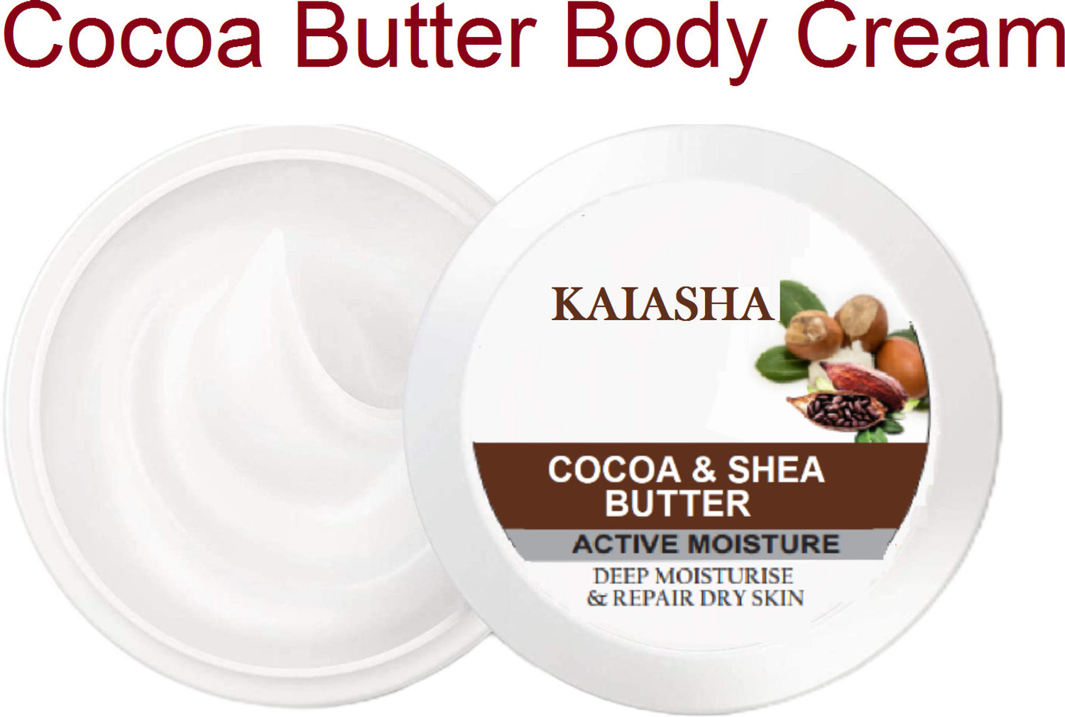 Image of KAIASHA Cocoa Butter Moisturizing Face & Body Radiance & Glow, Skin Brightening