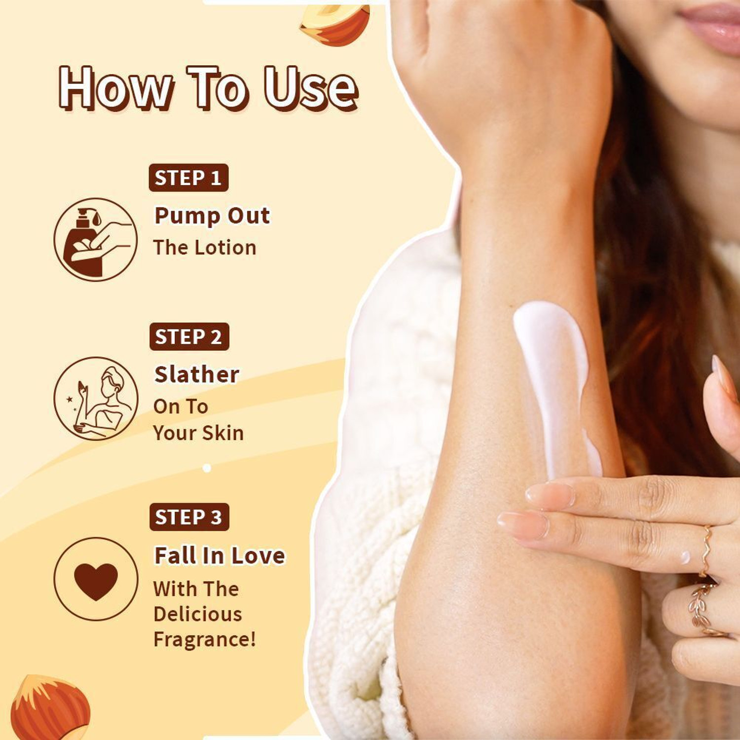 Image of Plum Hazelnut Eclair Body Lotion | Cocoa Butter & Vitamin B5 for Deep Moisturization