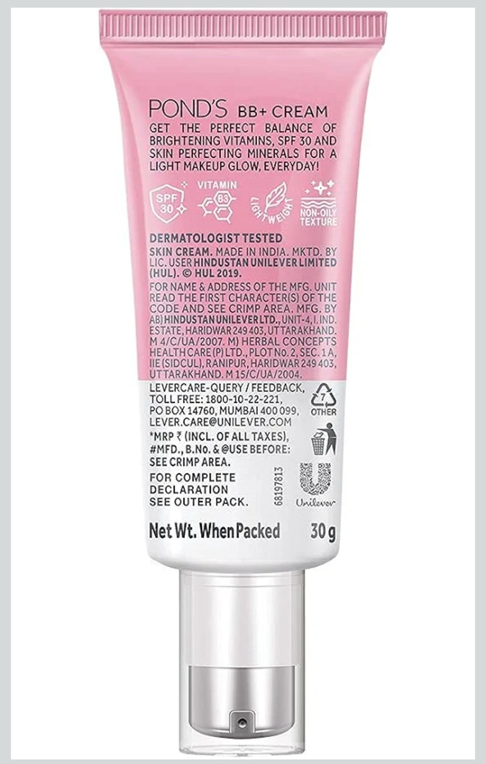Image of POND's BB Cream Instant Spot Coverage Light Make-up Glow Natural 30g (30 ml)