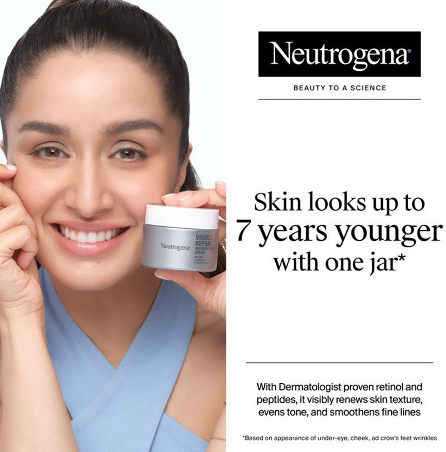Image of NEUTROGENA Visible Repair Retinol Cream, Boost Collagen for Anti-Aging, Wrinkles, Finelines (50 g)