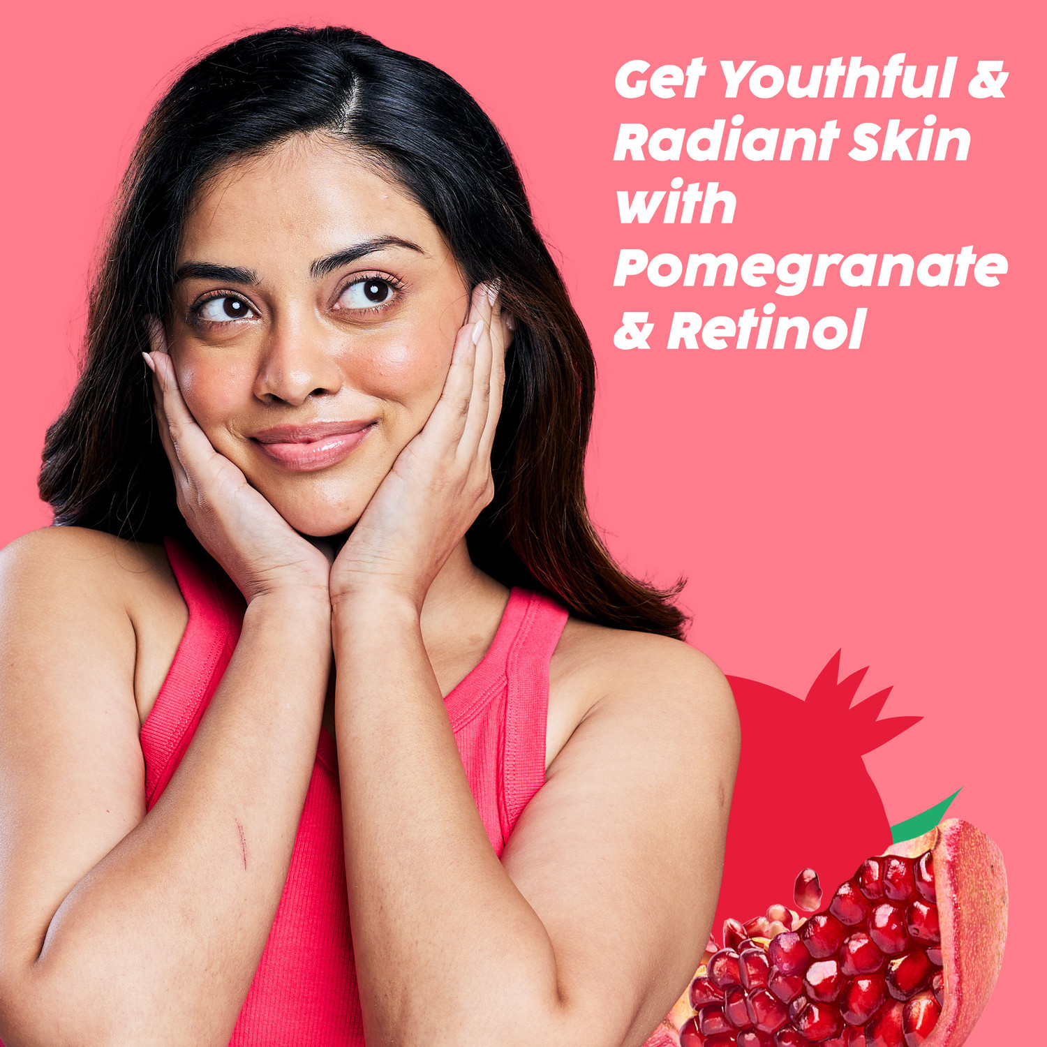 Image of The Plant Fix Plix Pomegranate Youth Renewal Lotion, Reduces fine lines & wrinkles,Lightweight care