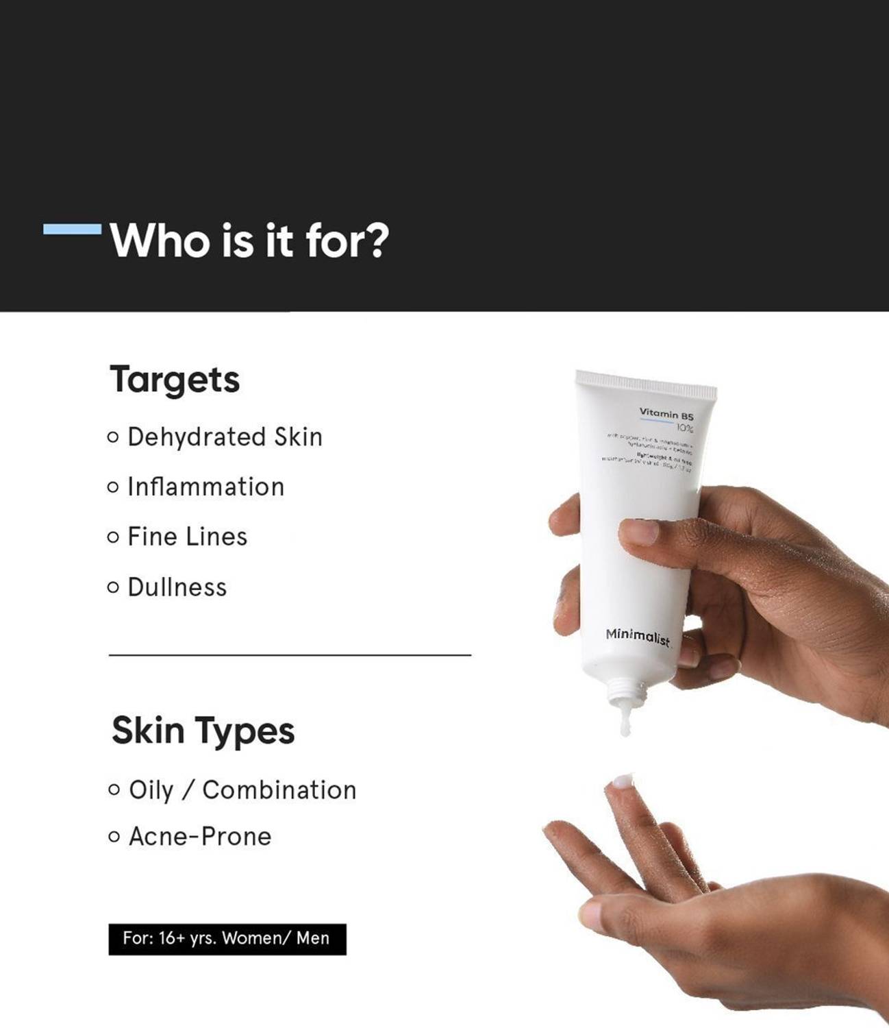 Minimalist 10% Vitamin B5 Oil Free Moisturizer 50g - Image 3