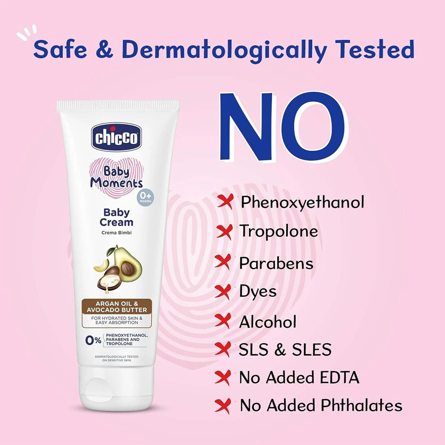 Image of Chicco Baby Cream, Phenoxyethanol, Paraben & SLS Free, 0M+