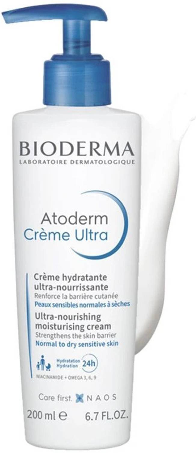 BIODERMA Atoderm Creme Ultra Daily Hydrating Moisturizer, Normal to Dry Skin- Pump Bottle