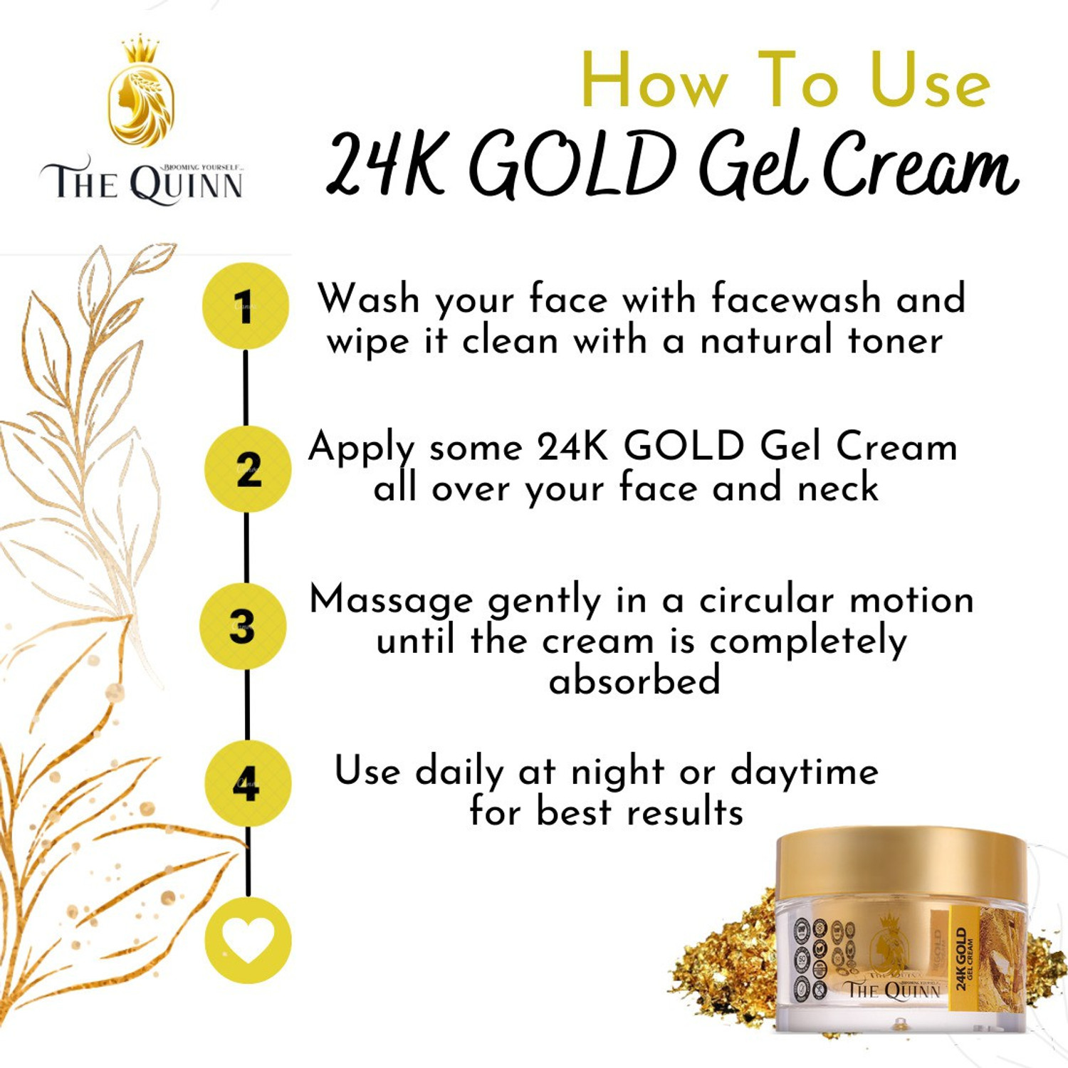 Image of THE QUINN 24K Gold Gel Cream