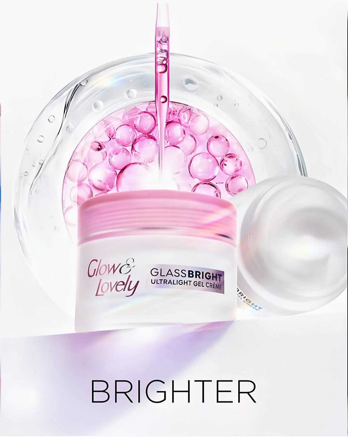 Glow & Lovely Ultra Light Glass Bright Gel Creme 50g - Image 2