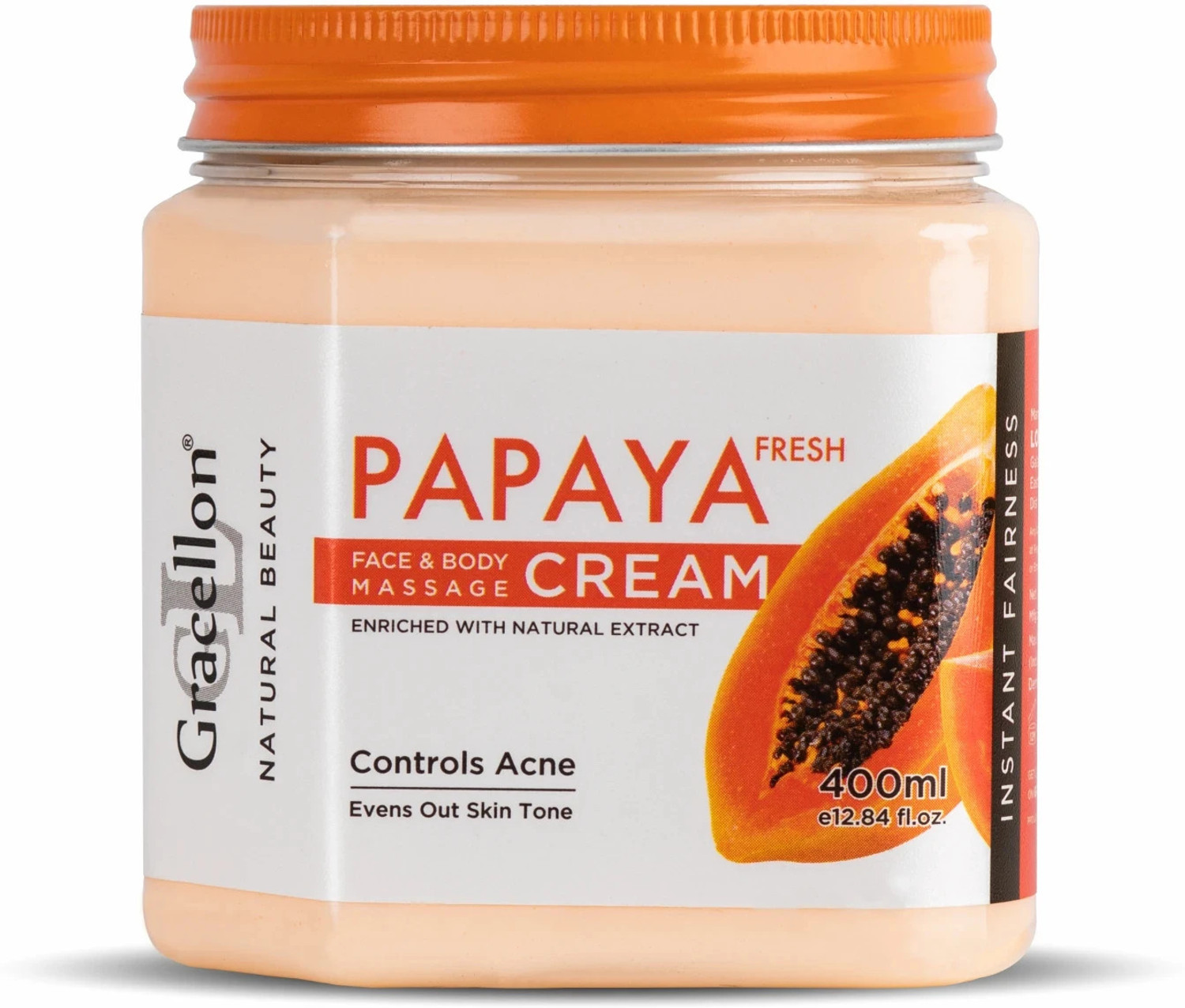 Image of Gracellon Papaya Fresh Face & Body Massage Cream |Controls Acne | Fairer Comlexion