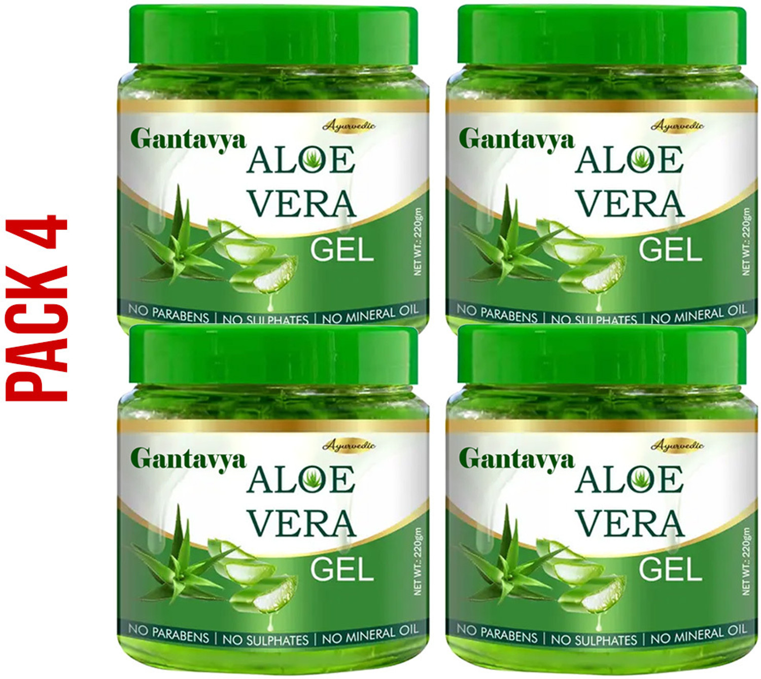Image of Gantavya Ayurvedic Aloe Vera Gel Deep cleanser Soothes Moisturizing Men & Women