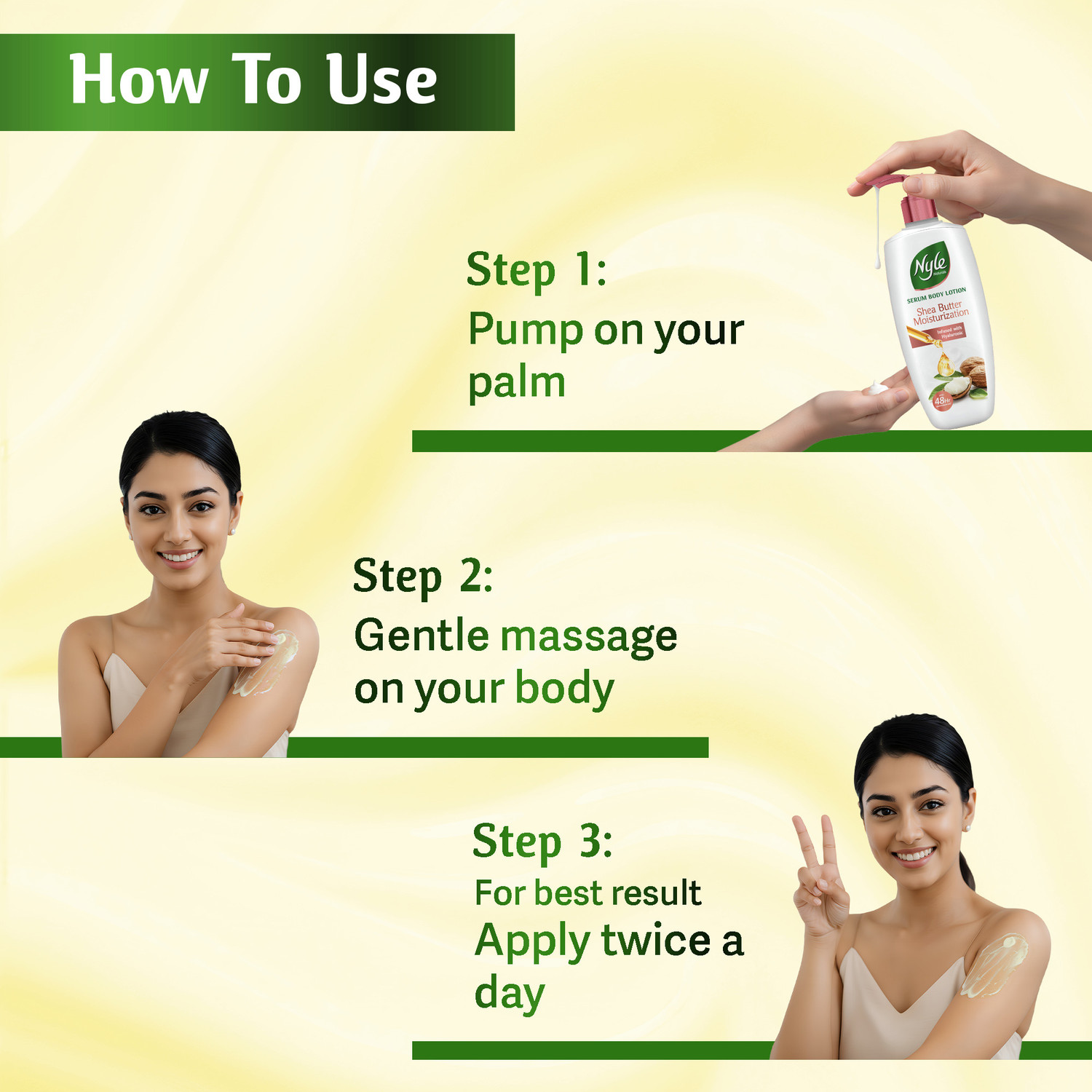 Image of Nyle Serum Body Lotion | Shea Butter + Hyaluronic + Vitamin B5 | 48H Moisturization
