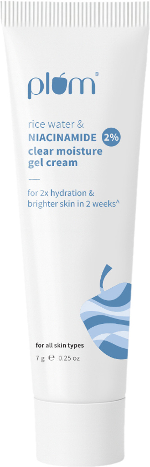 Image of Plum 2% Niacinamide & Rice Water Gel Cream Moisturizer| Oil control |