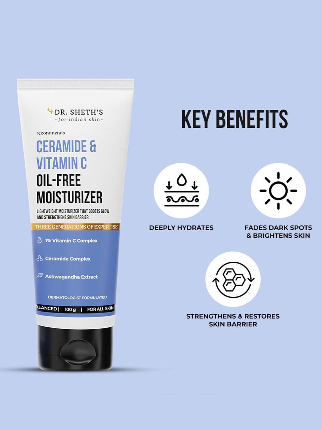 Dr. Sheth’s Ceramide & Vitamin C Oil-Free Moisturizer - Image 3