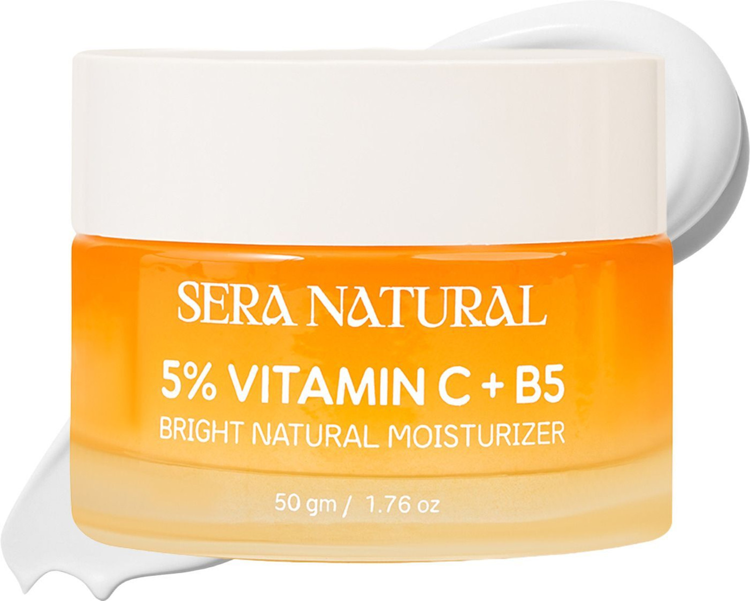 Sera Natural 5% Vitamin C + B5 Moisturizer with Niacinamide & Glycolic Acid for Skin Radiance
