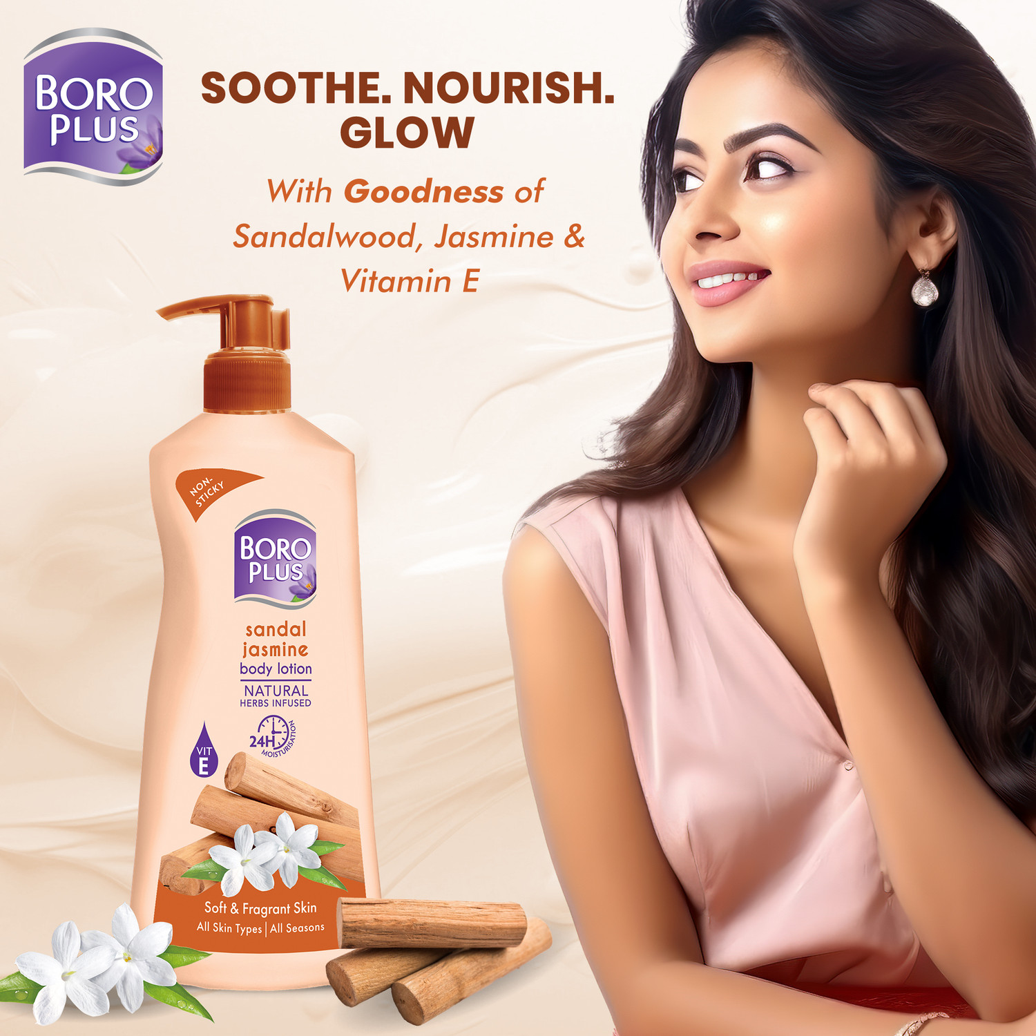 Image of BOROPLUS Sandal & Jasmine Body Lotion
