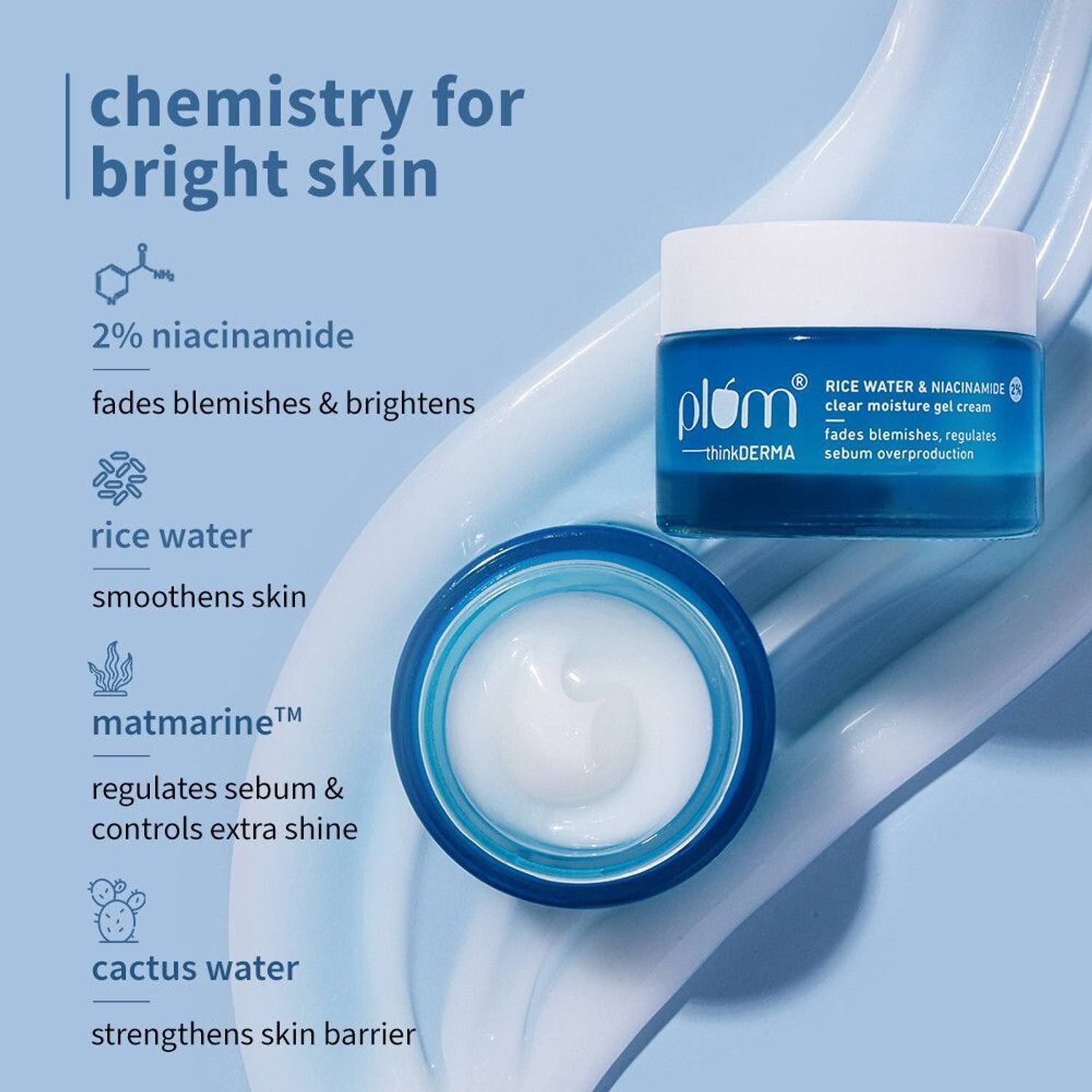 Plum 2% Niacinamide & Rice Water Face Moisturizer 50g - Image 4
