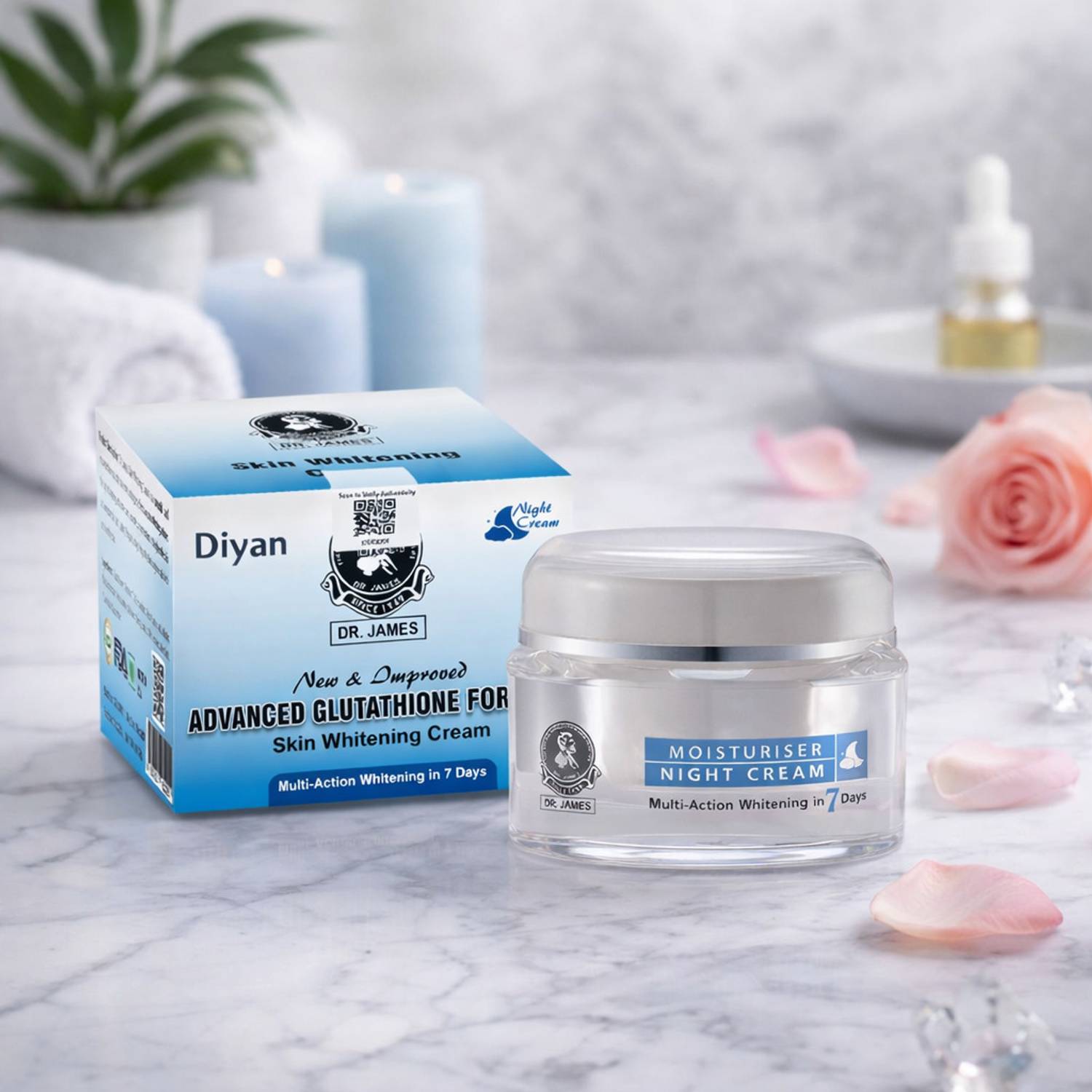 dr james glutathione skin whitening cream Dr. Advanced Face | Hydrating & Revitalizing Moisturizer | Supports Smooth & Radiant Diyan Dr James Skin Whitening