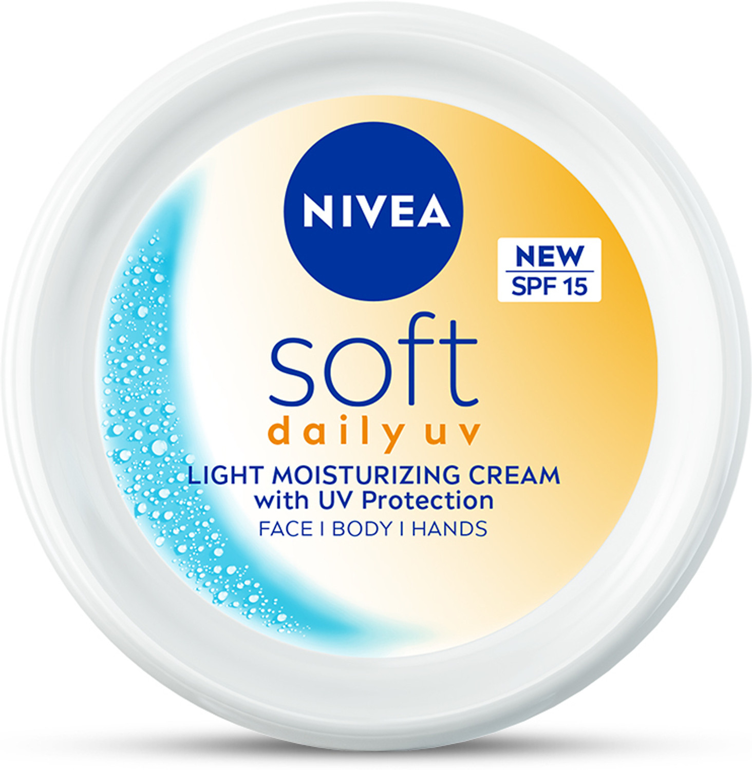 Image of NIVEA Soft Daily UV Light Moisturizer Cream with SPF-15, Face Hand & Body, Men & Women