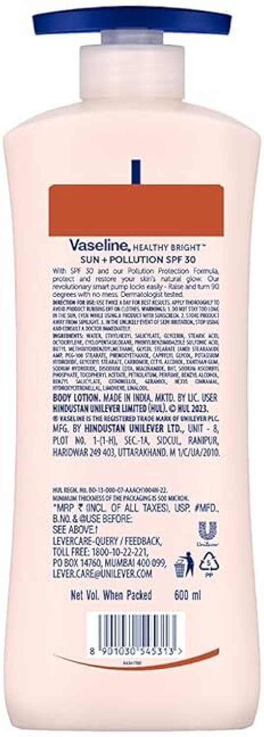 Image of Vaseline Sun + Pollution Protection SPF 30 Body Lotion