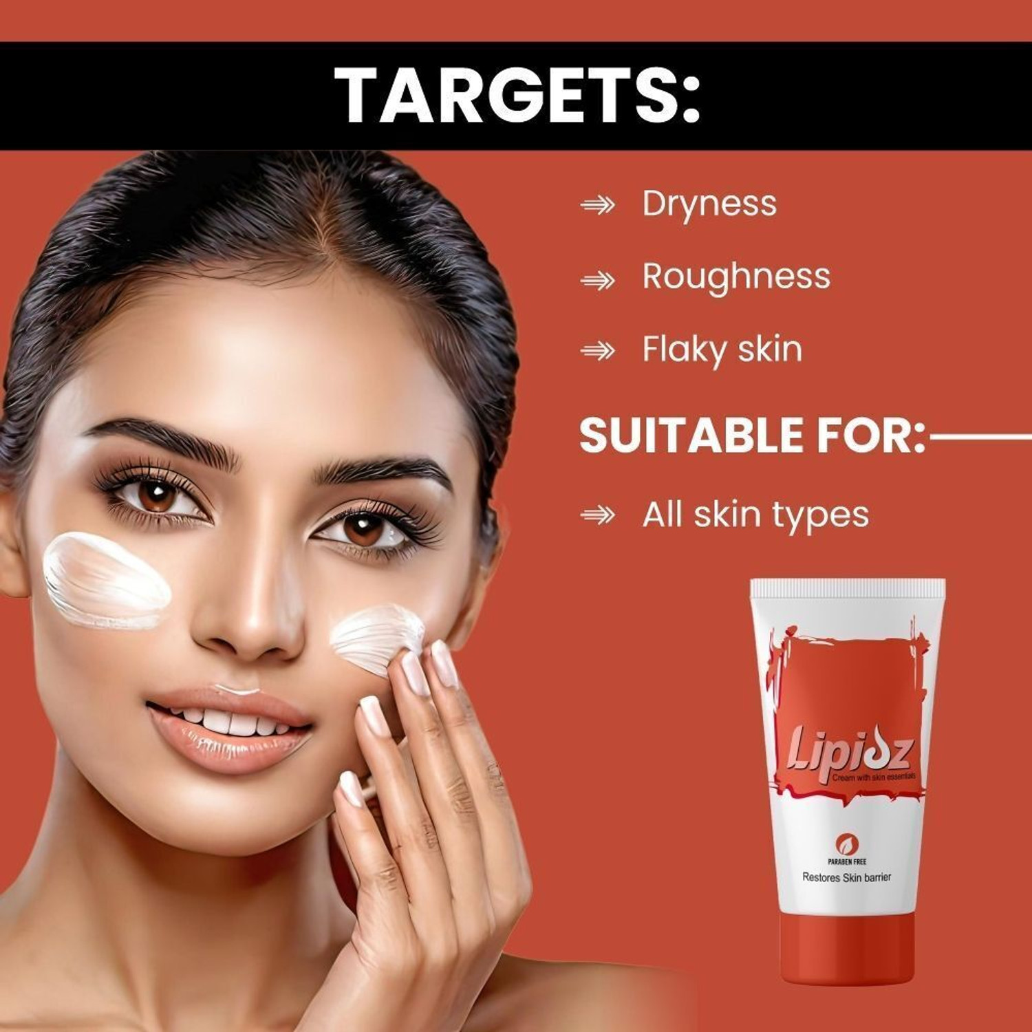 Image of Lipidz Moisturizer with Skin Essentials| Restore Skin Barrier & Hydration |Paraben Free