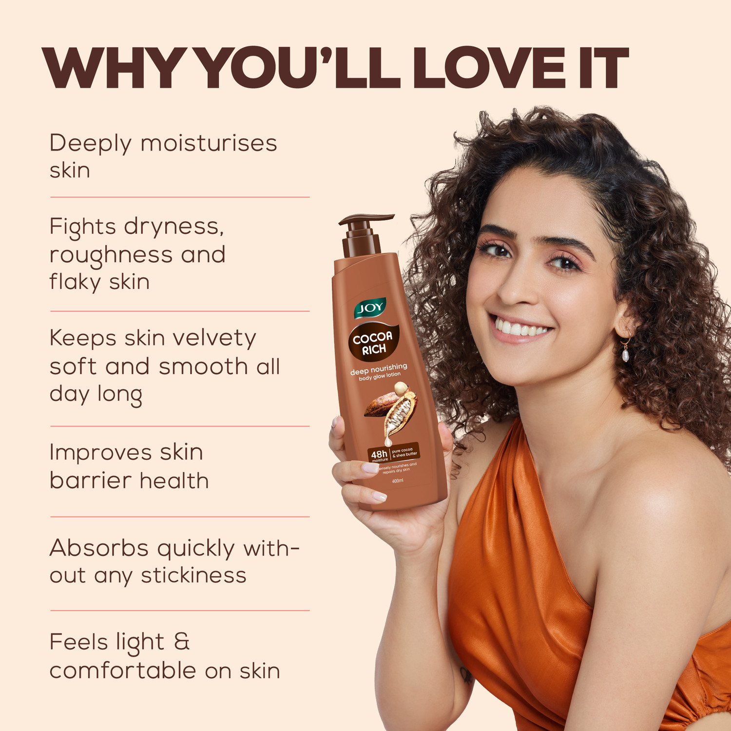 Image of Joy Cocoa Rich Nourishing Body Lotion with Shea Butter For Normal to Dry Skin