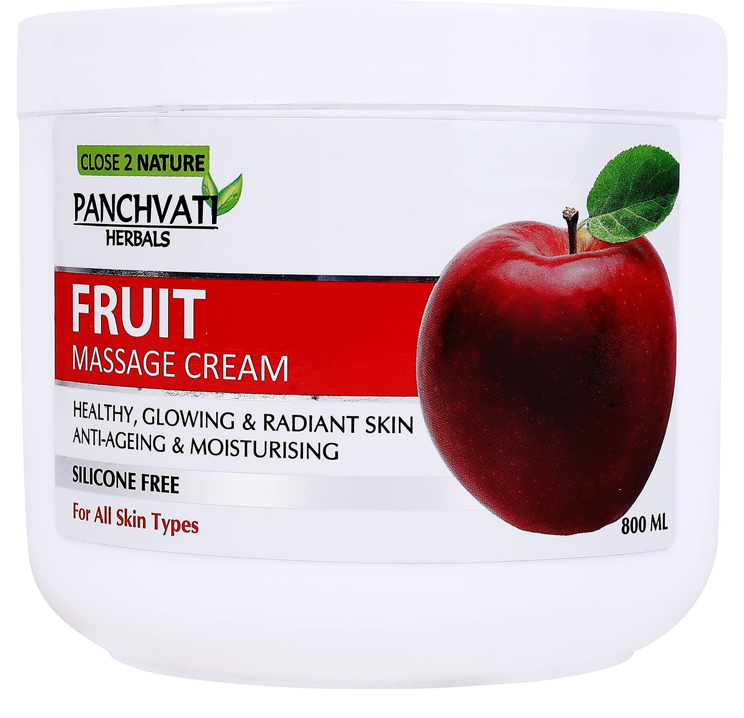 Image of panchvati Herbals Fruit Massage Cream 800 ml- Silicone Free | For All Skin Types (800 ml)