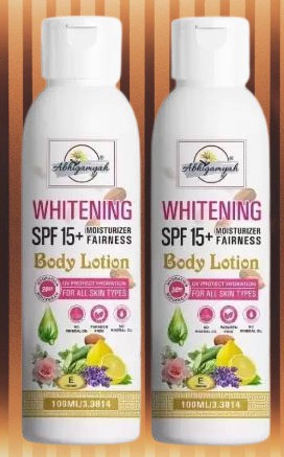 ABHIGAMYAH Body Lotion (100ml) Skin brightening & Whitening SPF 15+ Fairness Pack Of 2
