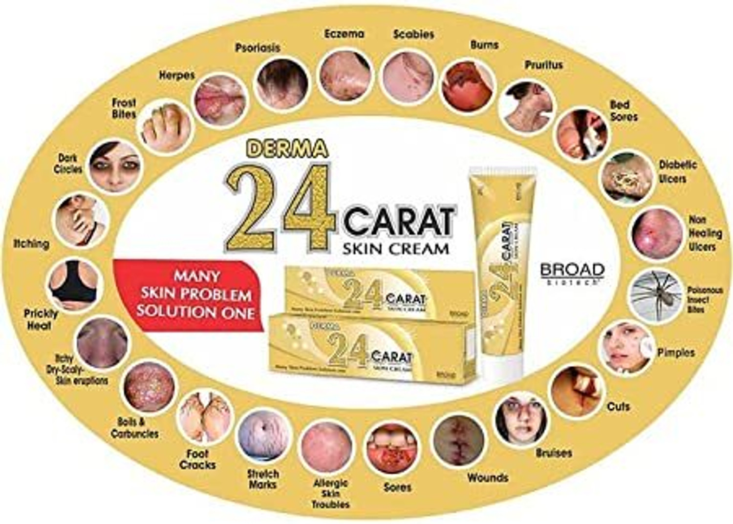 Image of Broad Biotech Derma 24 Carat Skin Care Cream All Skin Problems Solution