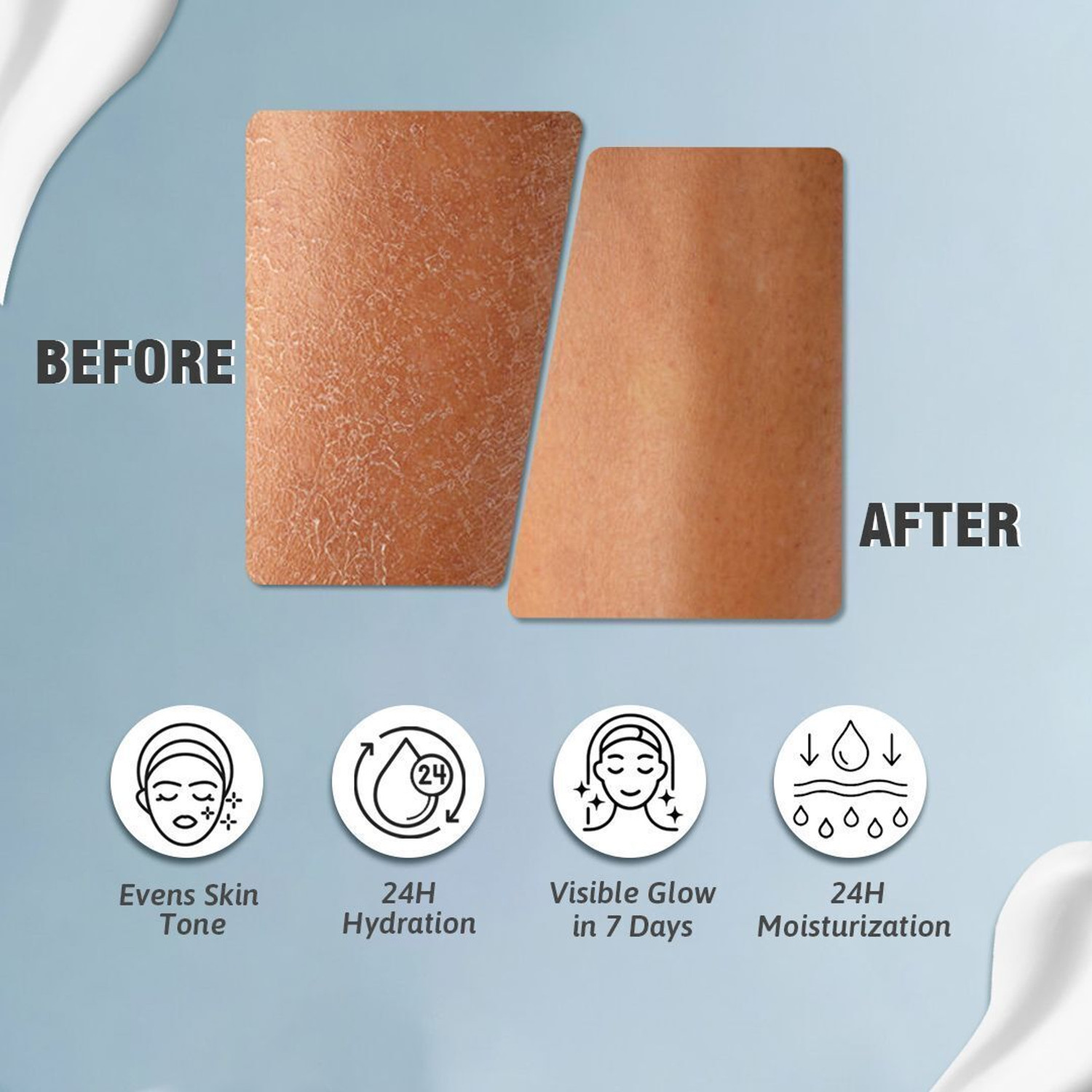 Image of GLAMVEDA Rice & Ceramide Glass Skin Body Lotion| Moisturizer|24H Moisture Lock |Pack of 3