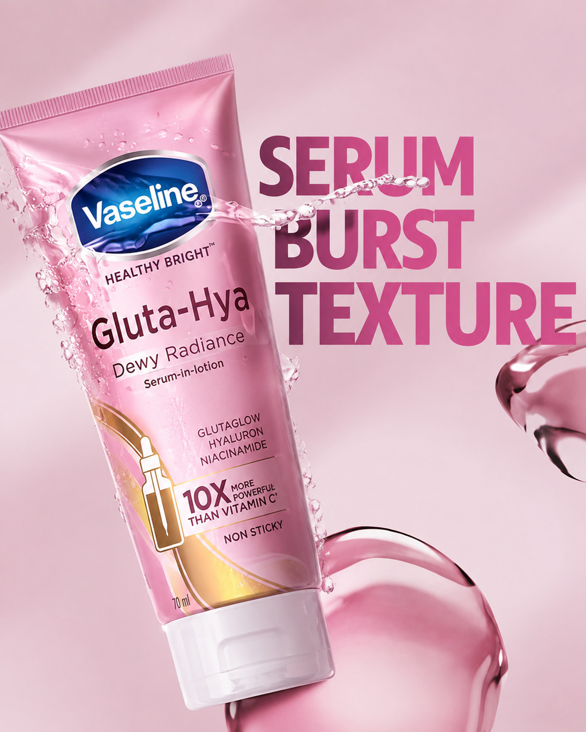 Image of Vaseline gluta-hya serum lotion (70 ml)