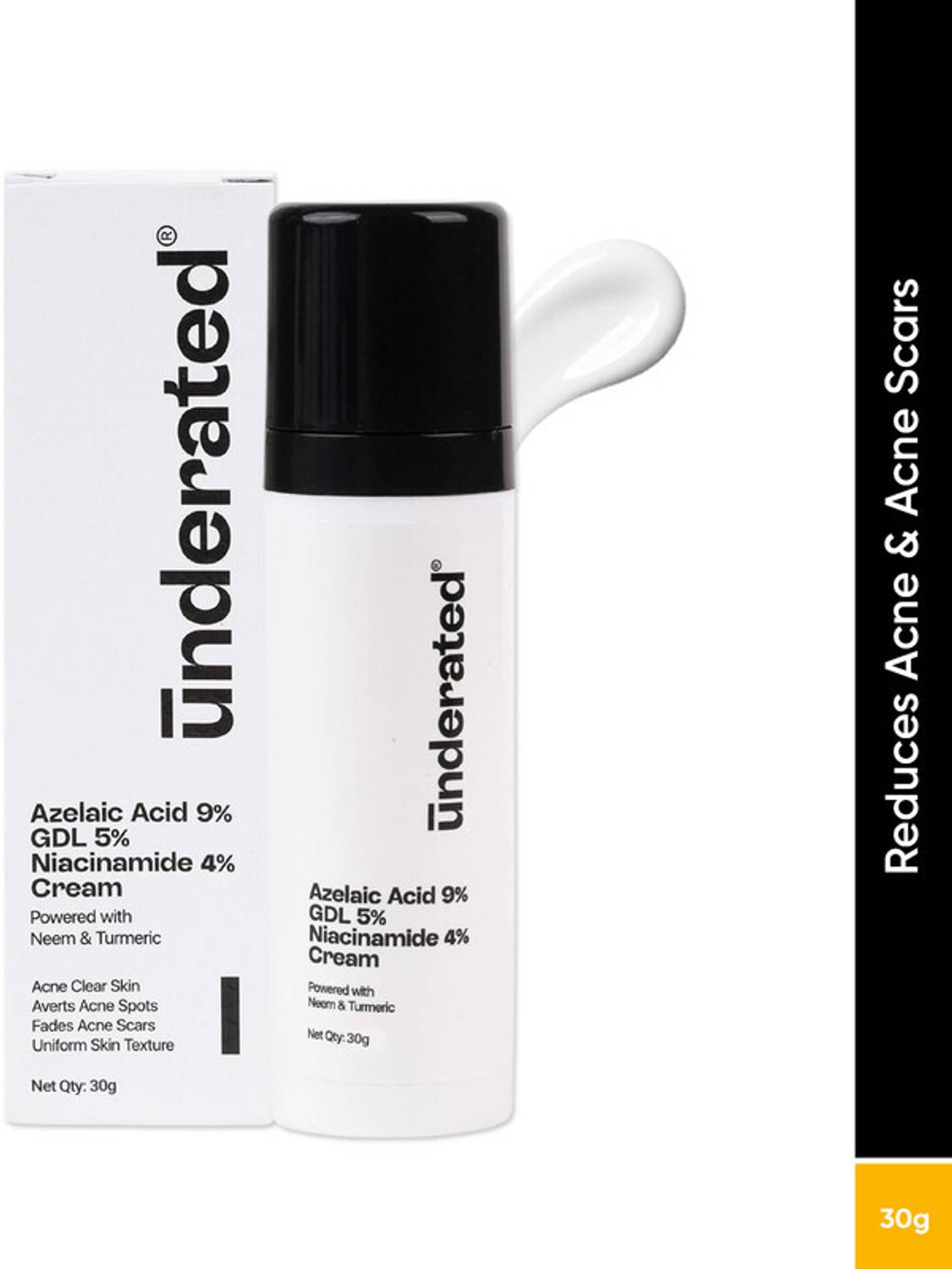 UNDERATED Azelaic Acid 9% + GDL 5% + Niacinamide 4% Cream - Image 1
