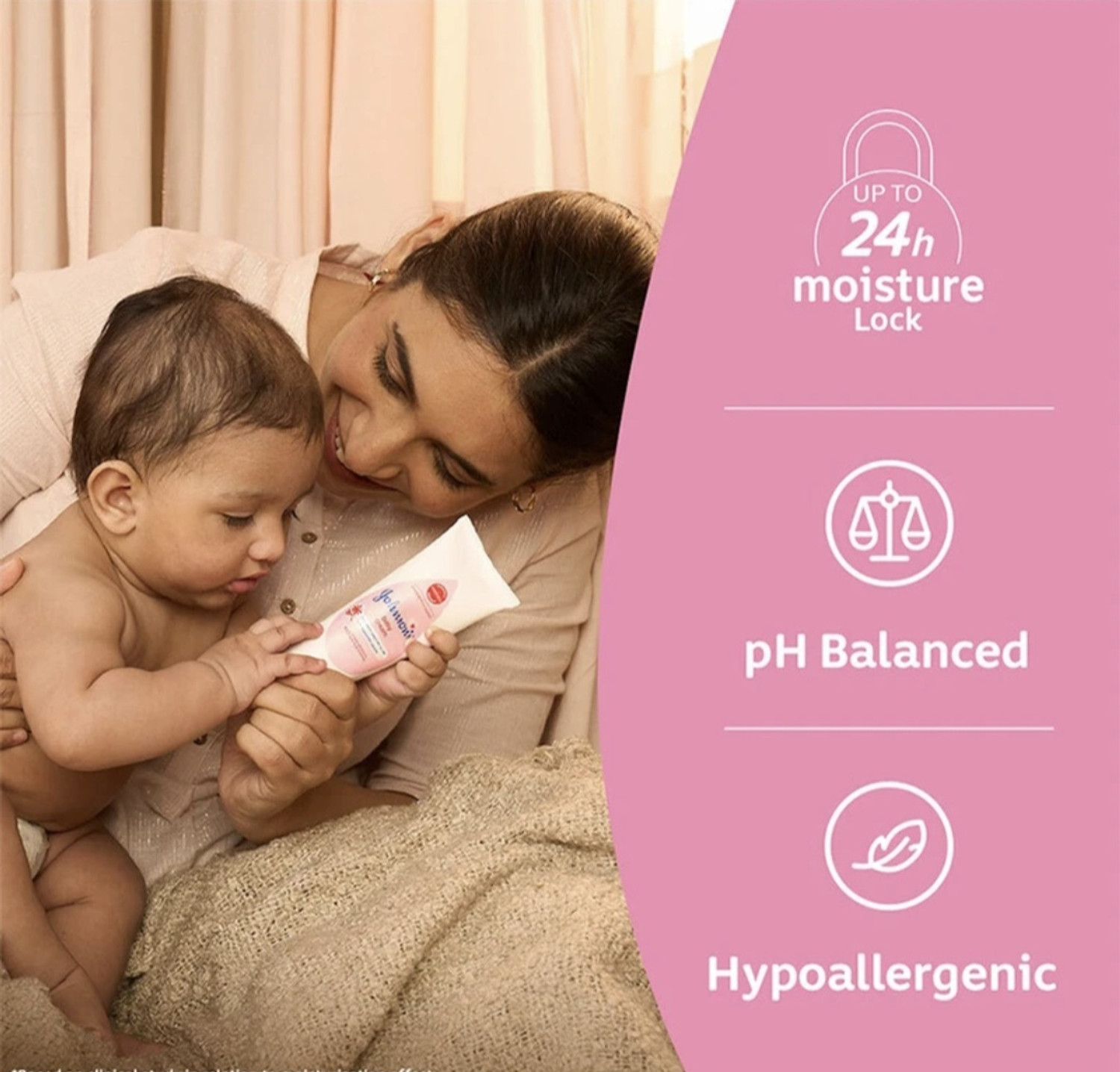 Image of JOHNSON'S Baby Cream With Hypoallargenic Formula and 24 Hour Moisturize Your Baby's Skin