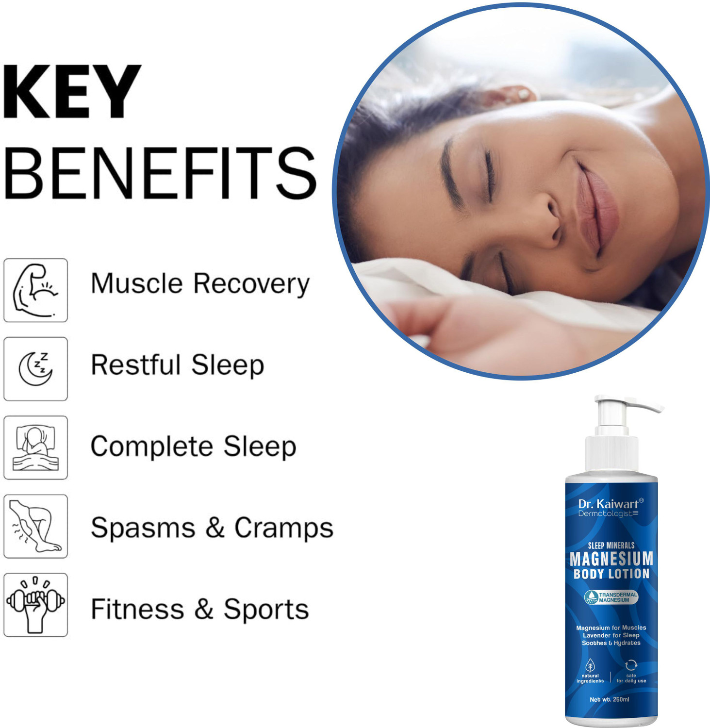 Image of Dr. Kaiwart Magnesium Body Lotion | For Feet, Sleep Support, Muscle Recovery & Pain Relief