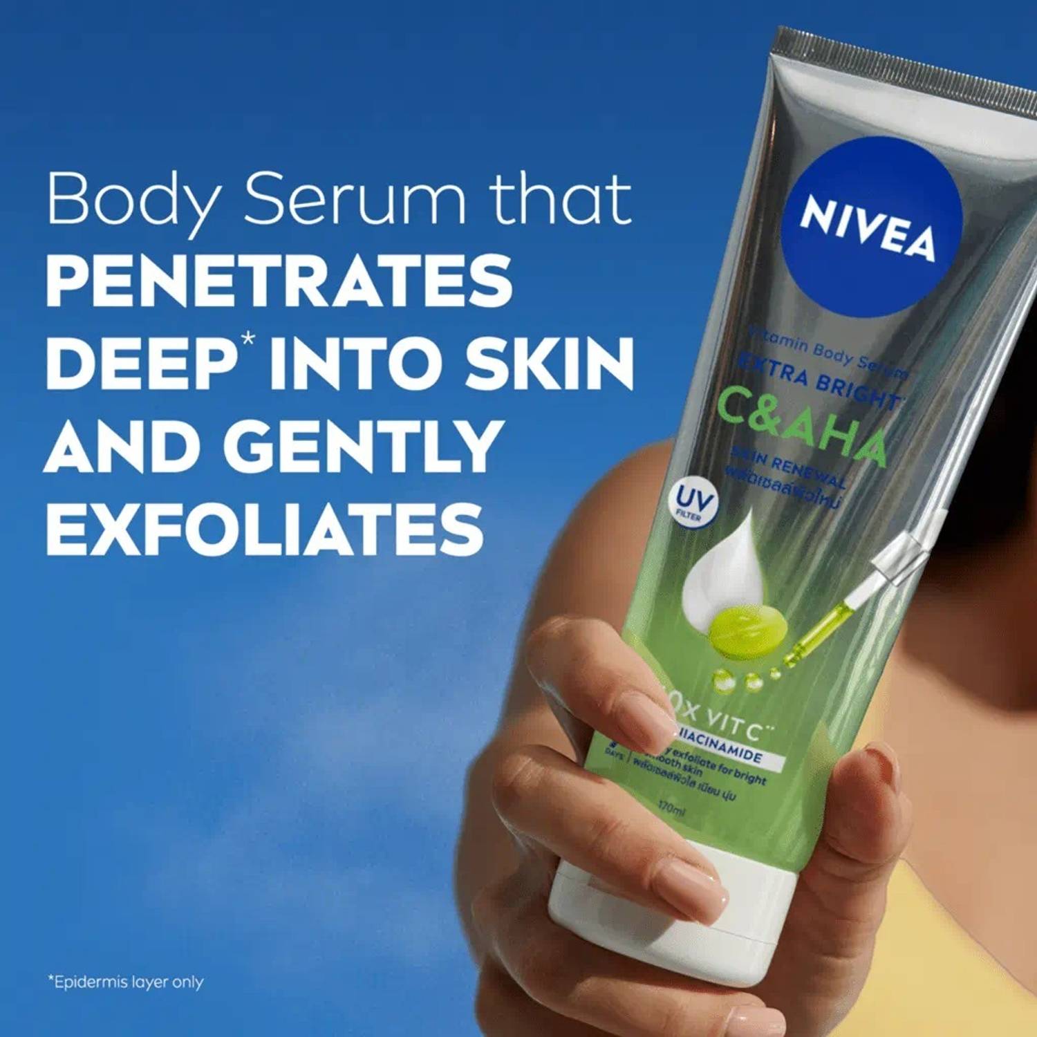 nivea glutathione E.b Vitamin Body Serum C+aha 300ml 99190 Extra Bright C&E Vitamin