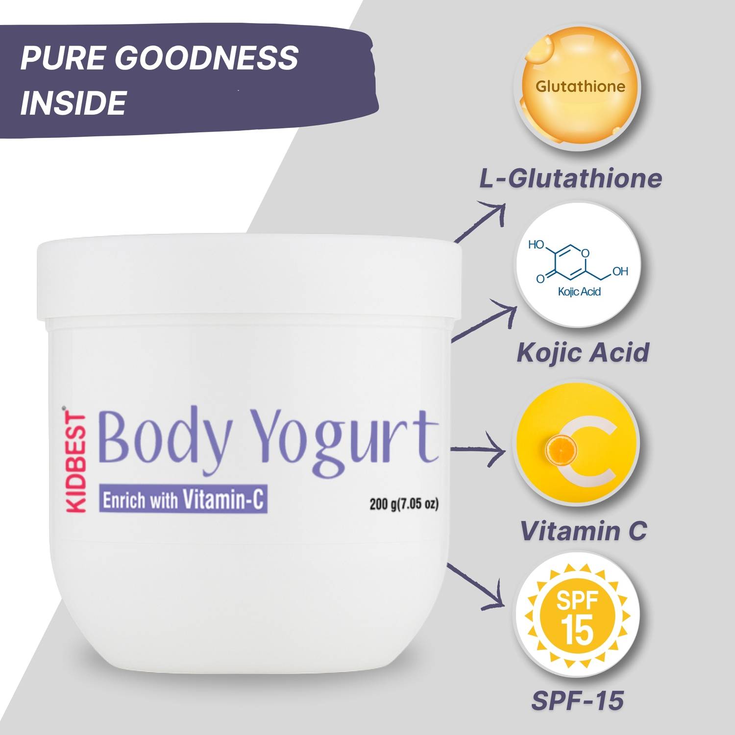 medipeel glutathione cream HealthBest Kidbest Body Yogurt for Kids | SPF-15 | L-Glutathione,  Vitamin-C, Kojic Acid, Vitamin-E | Normal Skin, Sensitive Skin & Dry Skin