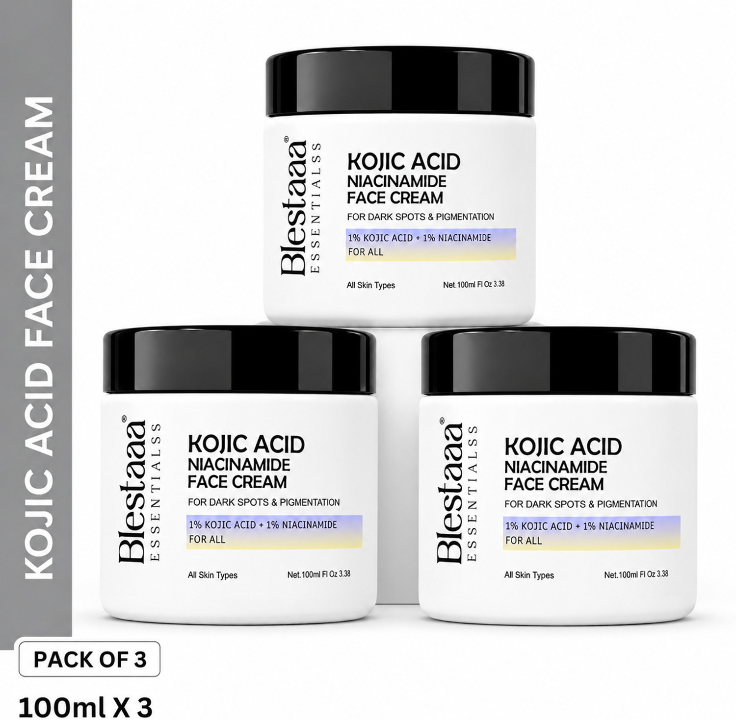 Image of blestaaa essentialss Kojic Acid Niacinamide Face Cream for Dark Spots, Pigmentation & Brighter Skin