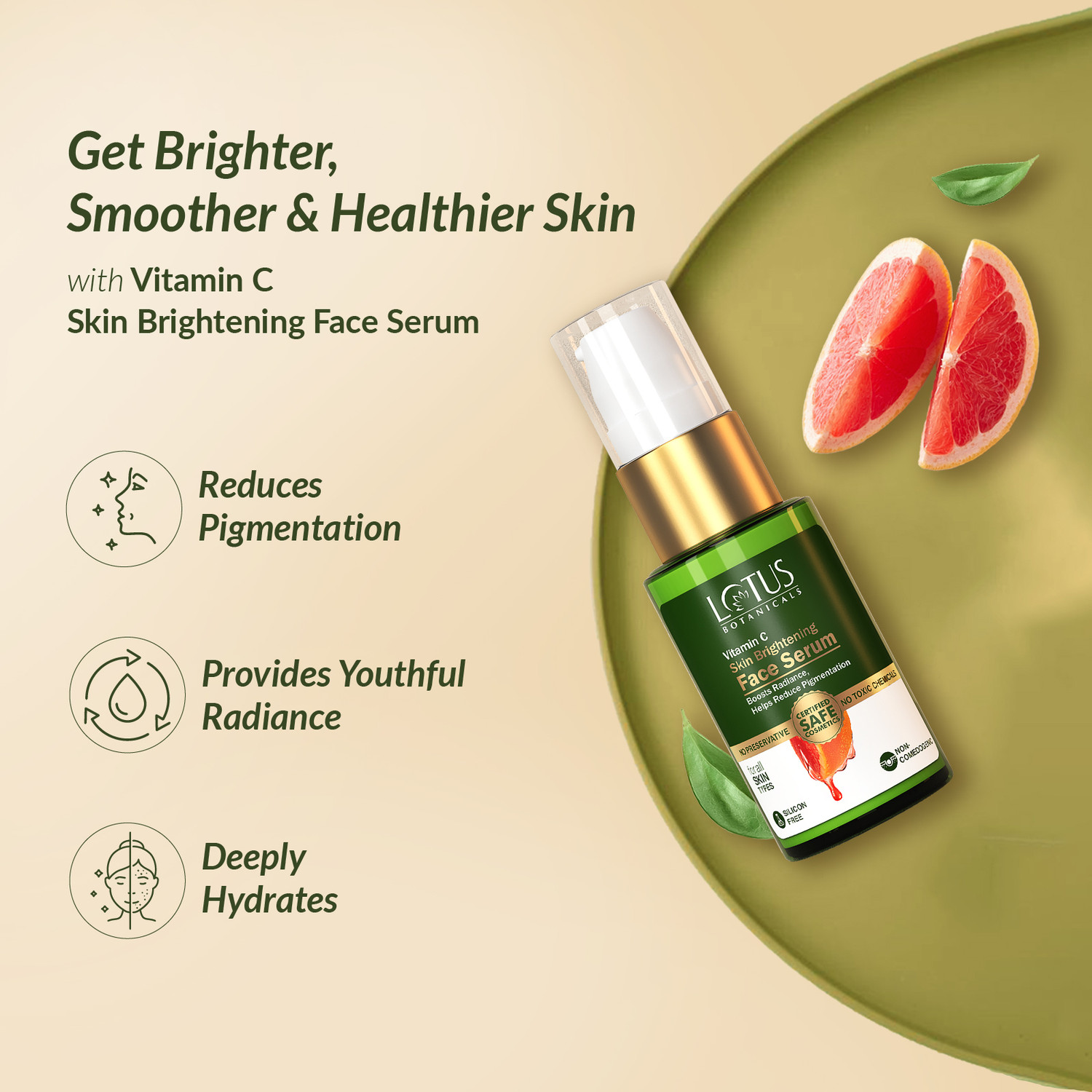 Image of Lotus Botanicals Vitamin C Skin Brightening Face Serum - 30g