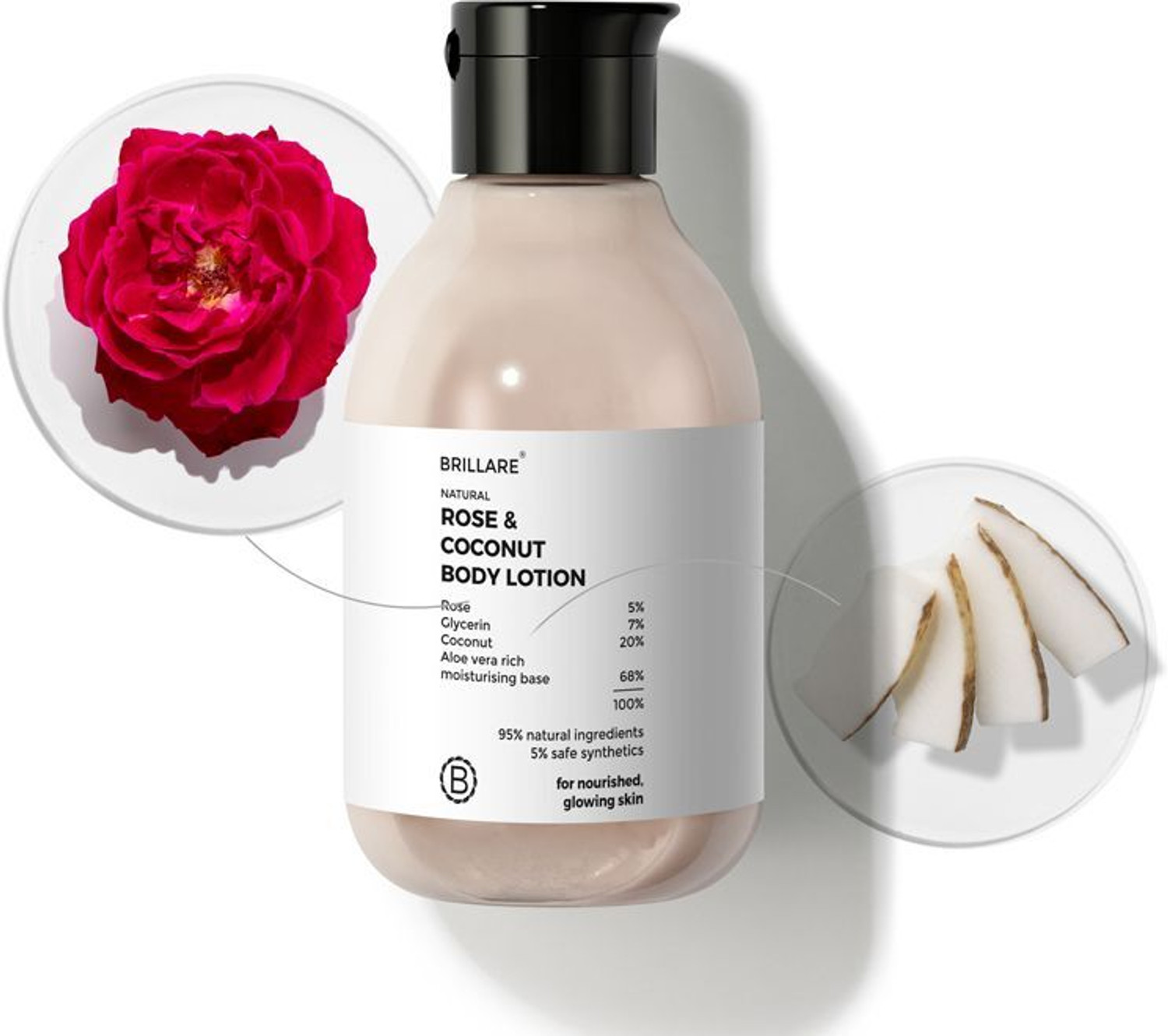 Image of BRILLARE Rose & Coconut Body Lotion - 200ml