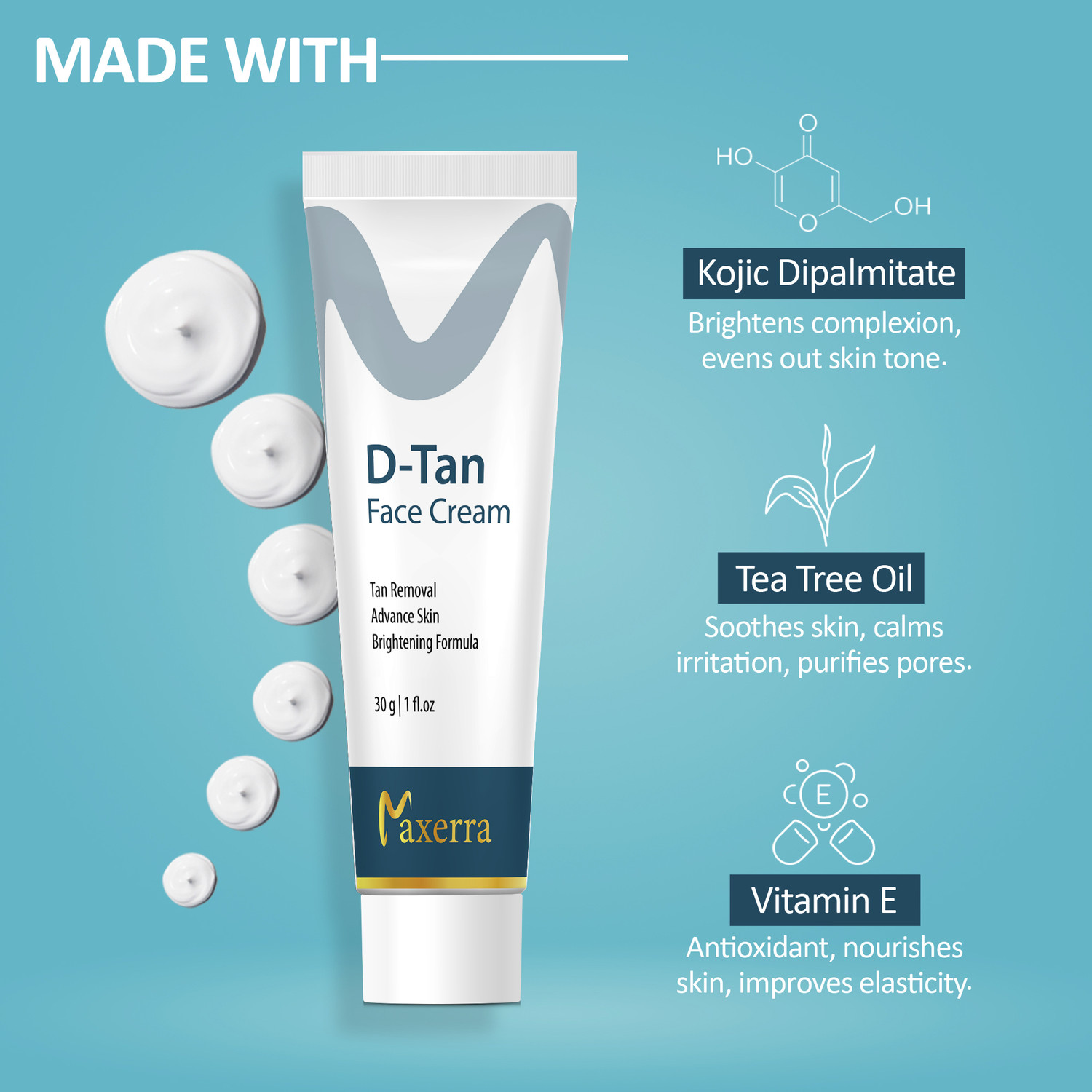Image of MAXERRA D Tan removal Cream Natural Care Instant Glow