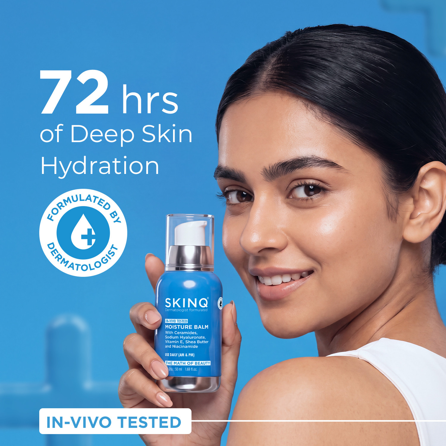 Image of SKINQ Face Moisturizer with Vit E, Hyaluronic Acid & Ceramides | Moisture Balm