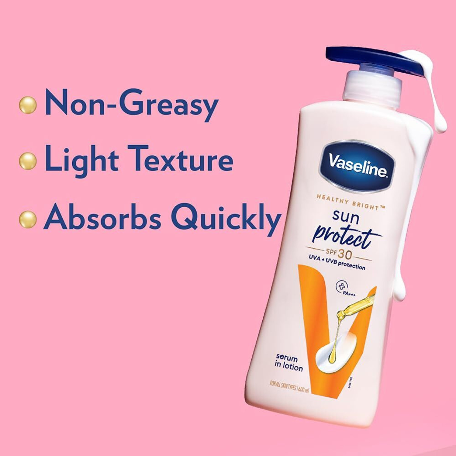 Image of Vaseline Sun Protect SPF 30 Body Lotion Reduces Tan Lines, UVA + UVB PA+++ Sun Protection