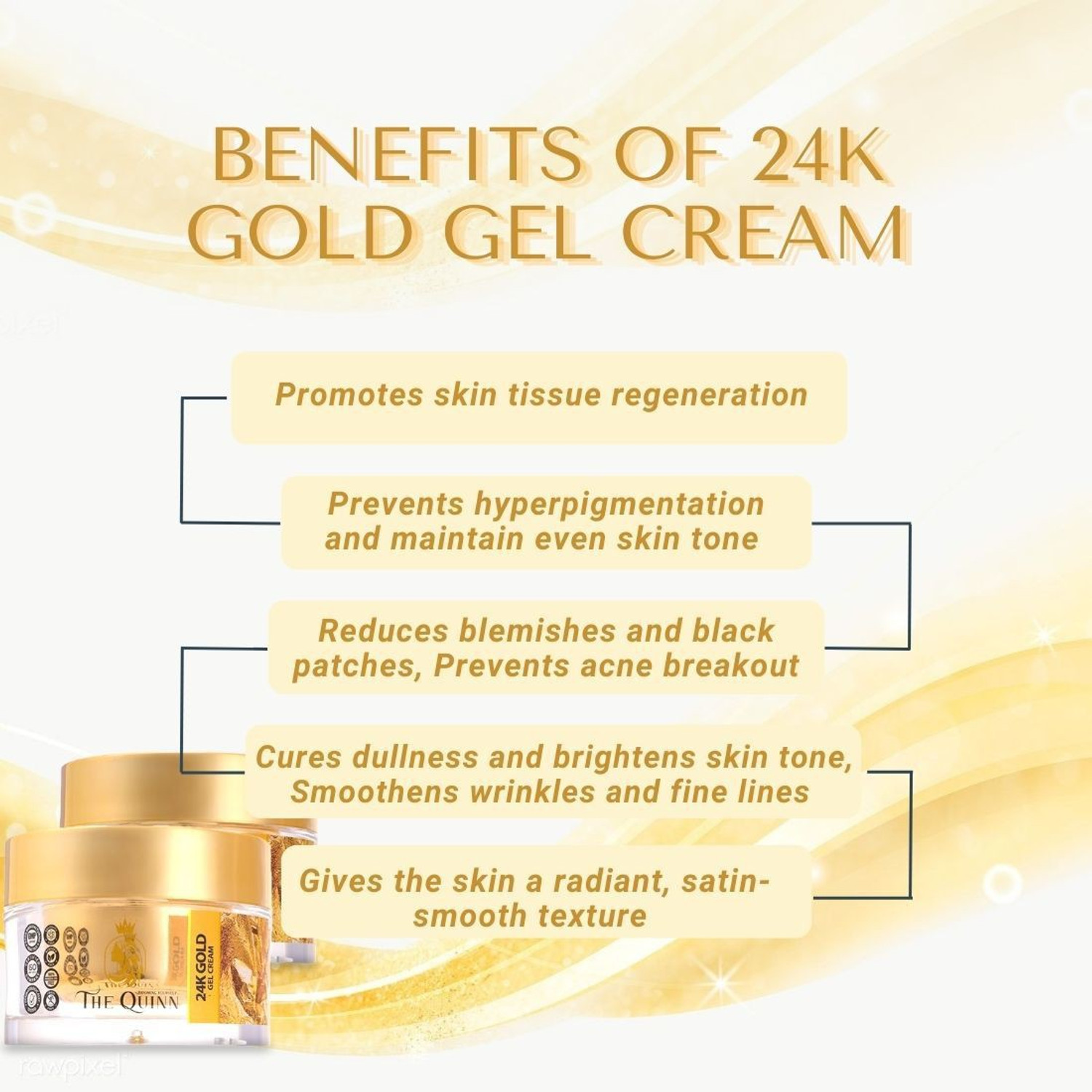 Image of THE QUINN 24K Gold Gel Cream