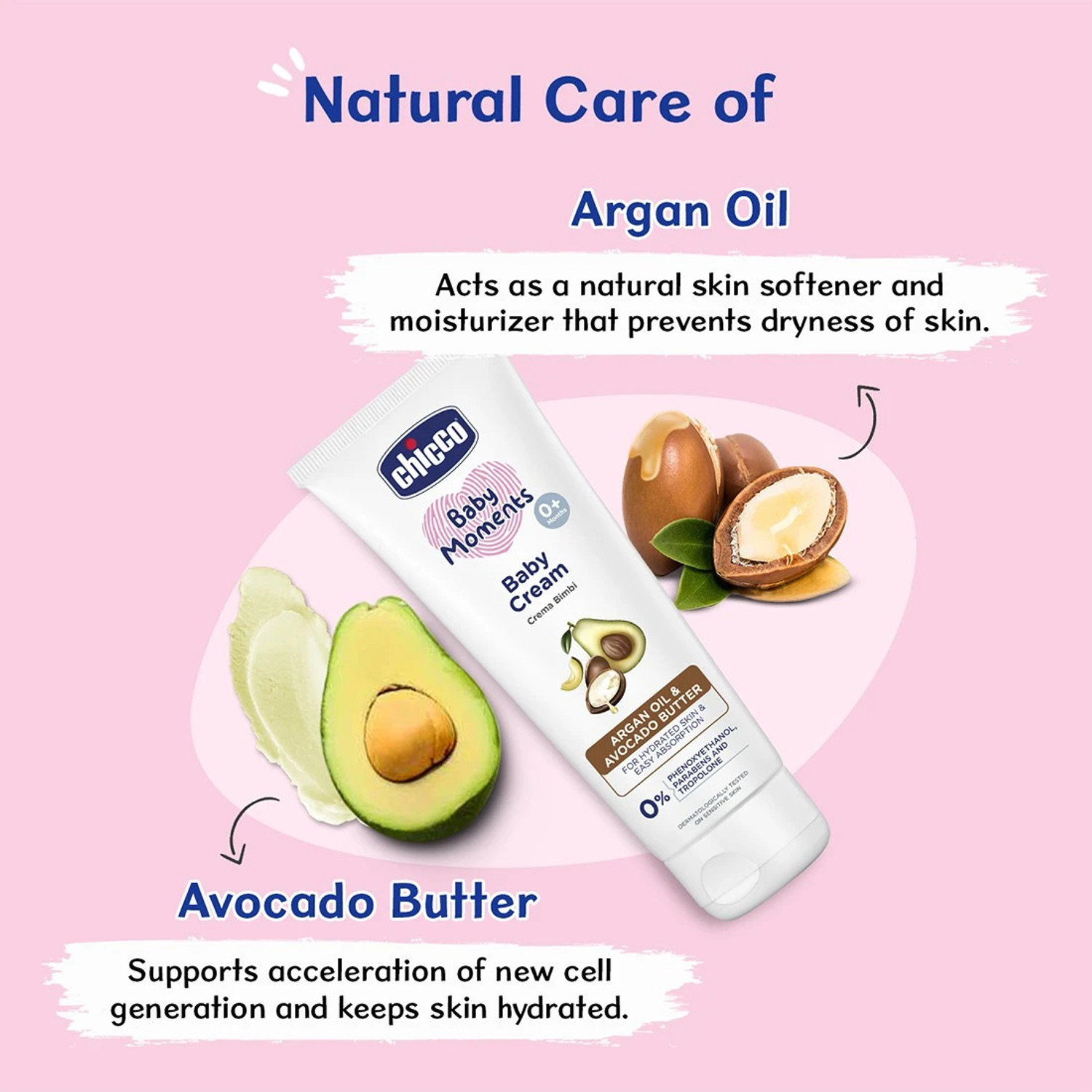 Image of Chicco Baby Cream, Phenoxyethanol, Paraben & SLS Free, 0M+
