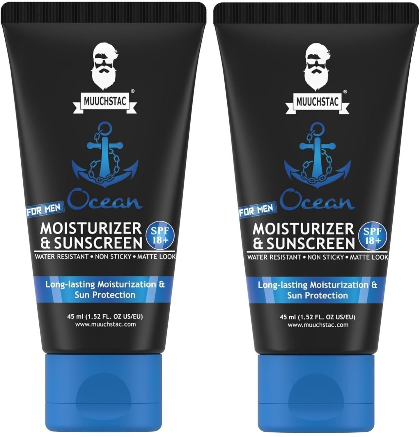 Image of MUUCHSTAC Men's Ocean Moisturizer & Sunscreen Matte Look Cream, Non-Sticky