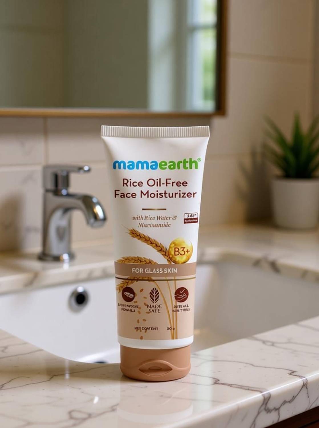 Mamaearth Rice Oil-Free Face Moisturizer 80g - Image 4