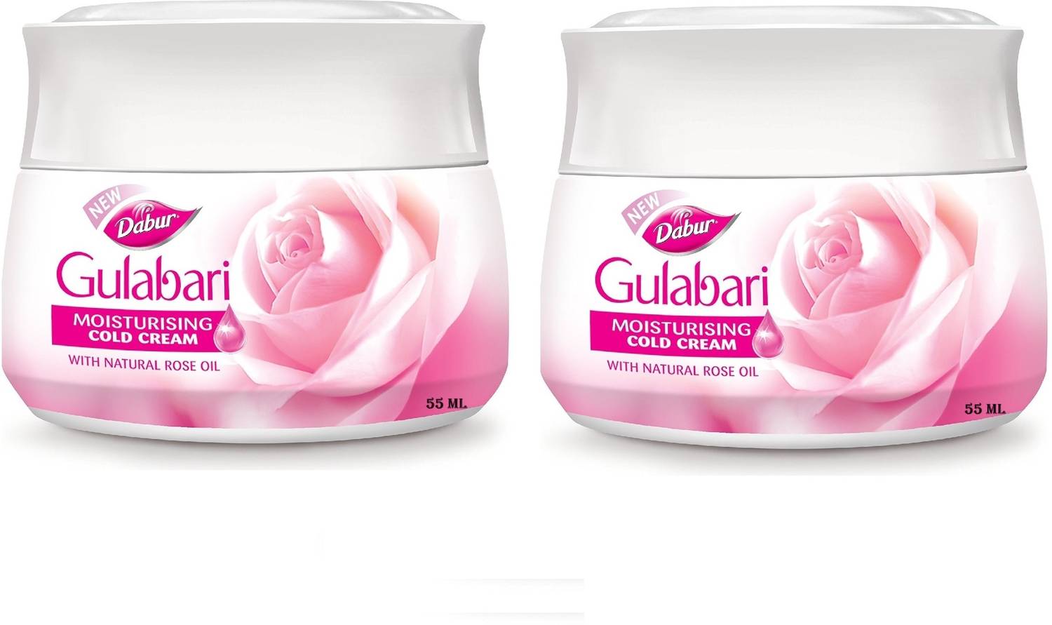 Dabur Gulabari Moisturizing Cold Cream 55 ml Pack of 2 (110 ml)