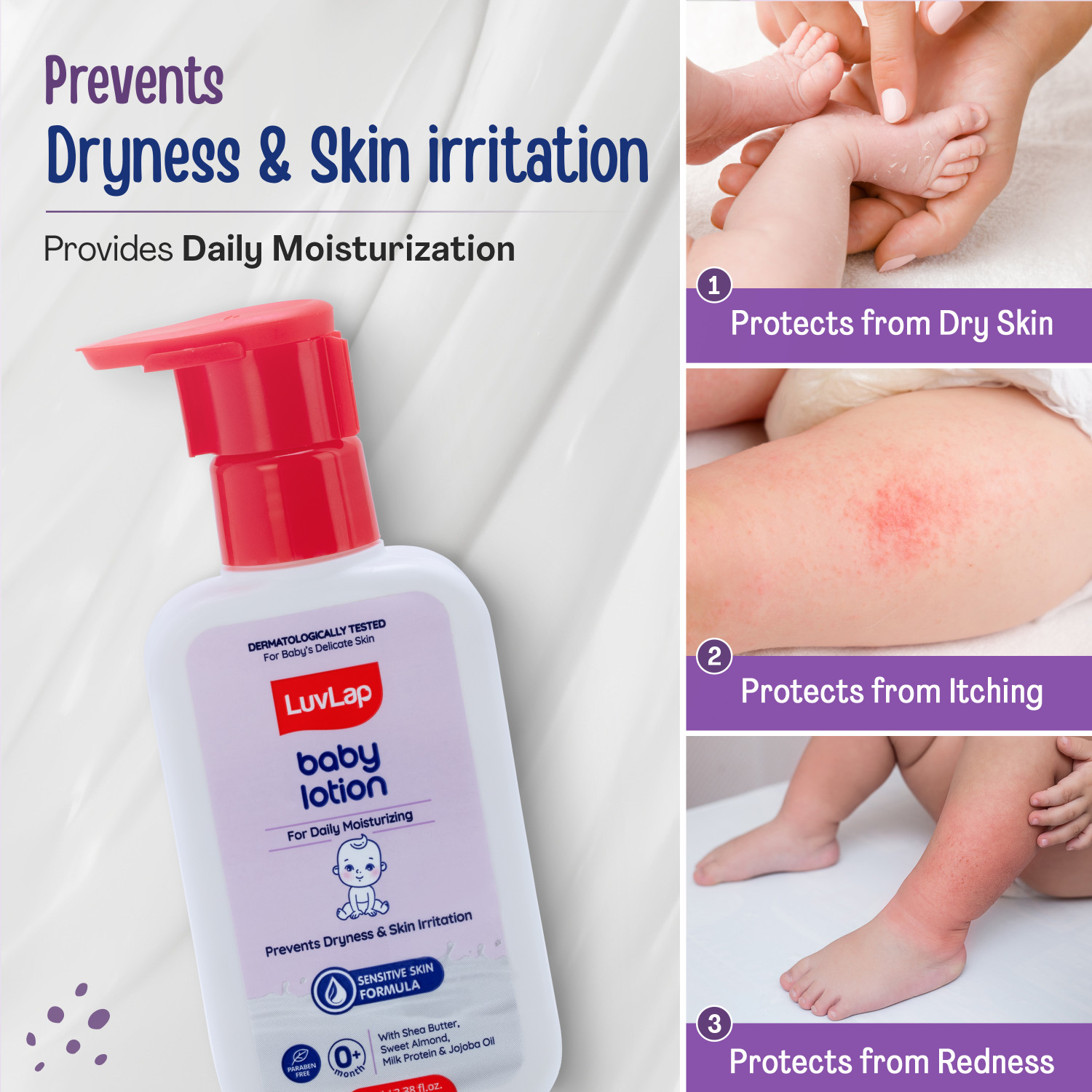 Image of LuvLap Baby Lotion with Milk Protein